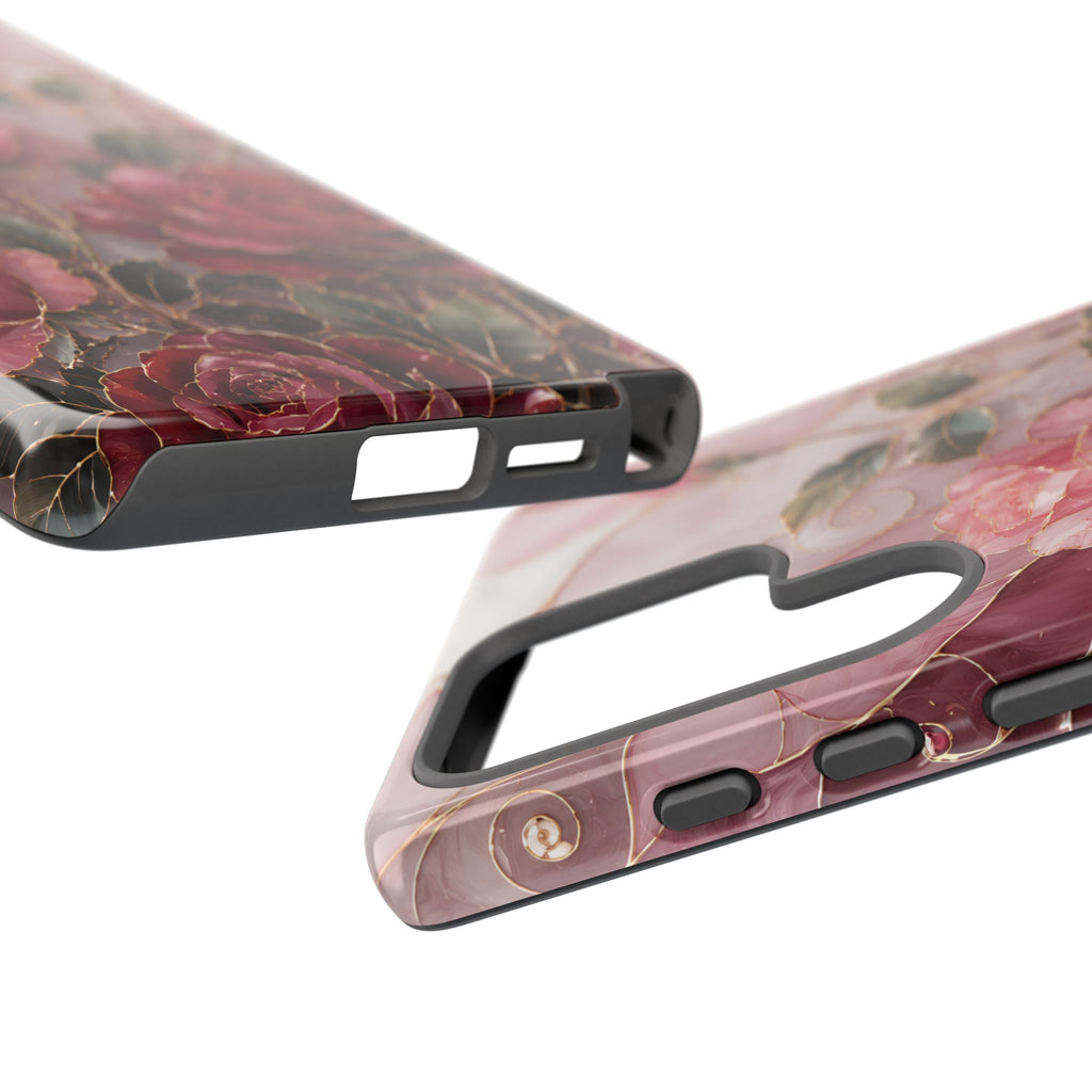 Vintage Rose Samsung Galaxy Phone Case | Floral Bouquet Art Cover