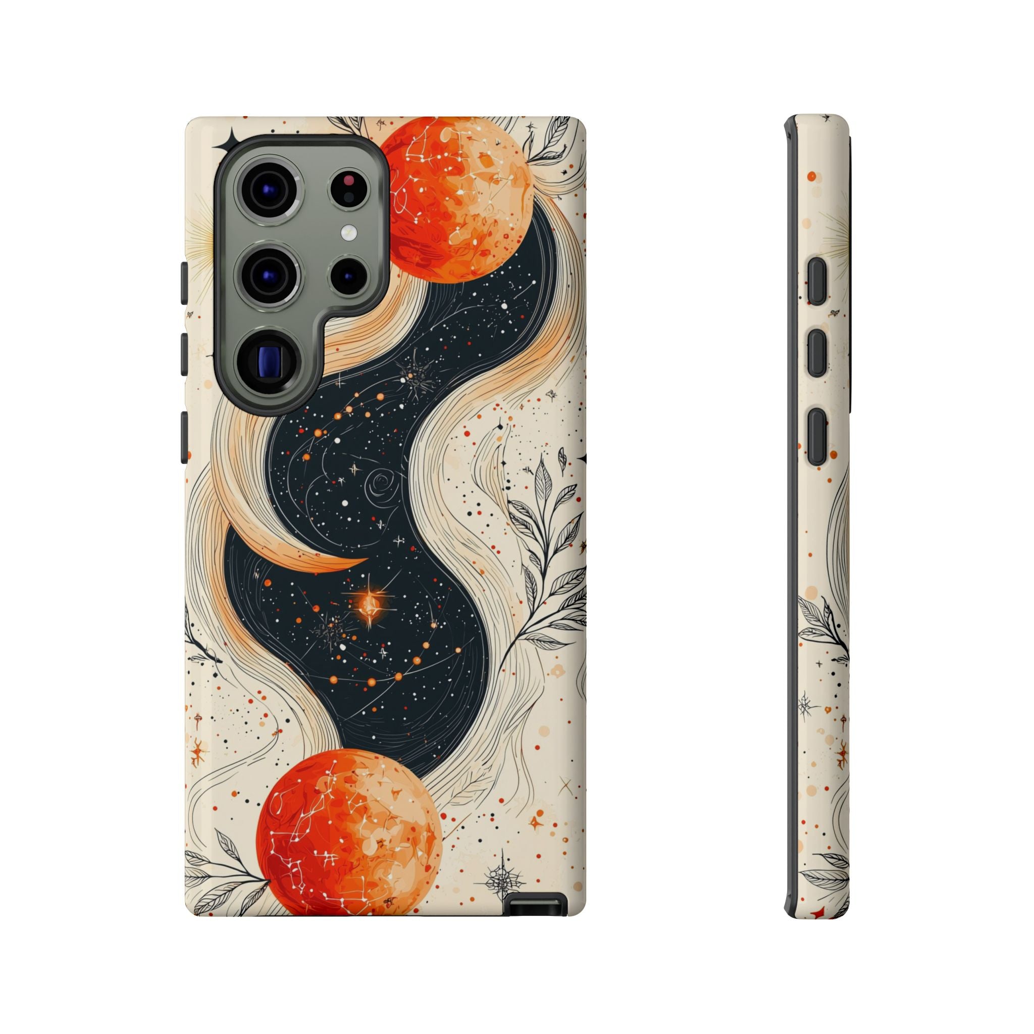 Astrology Galaxy Samsung Galaxy Case | Red Moon Celestial Waves