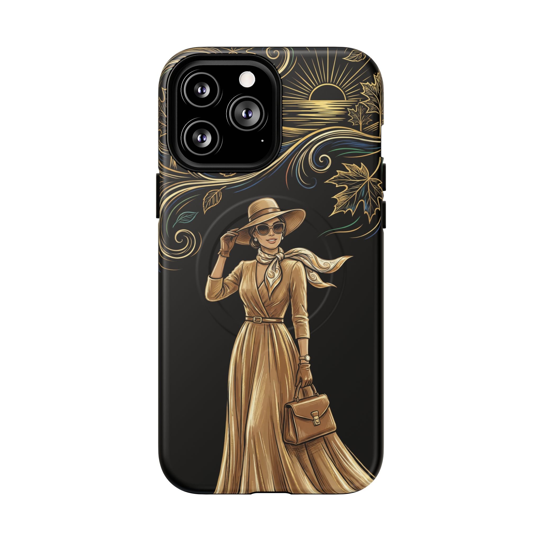 Vintage Autumn Lady MagSafe iPhone Case