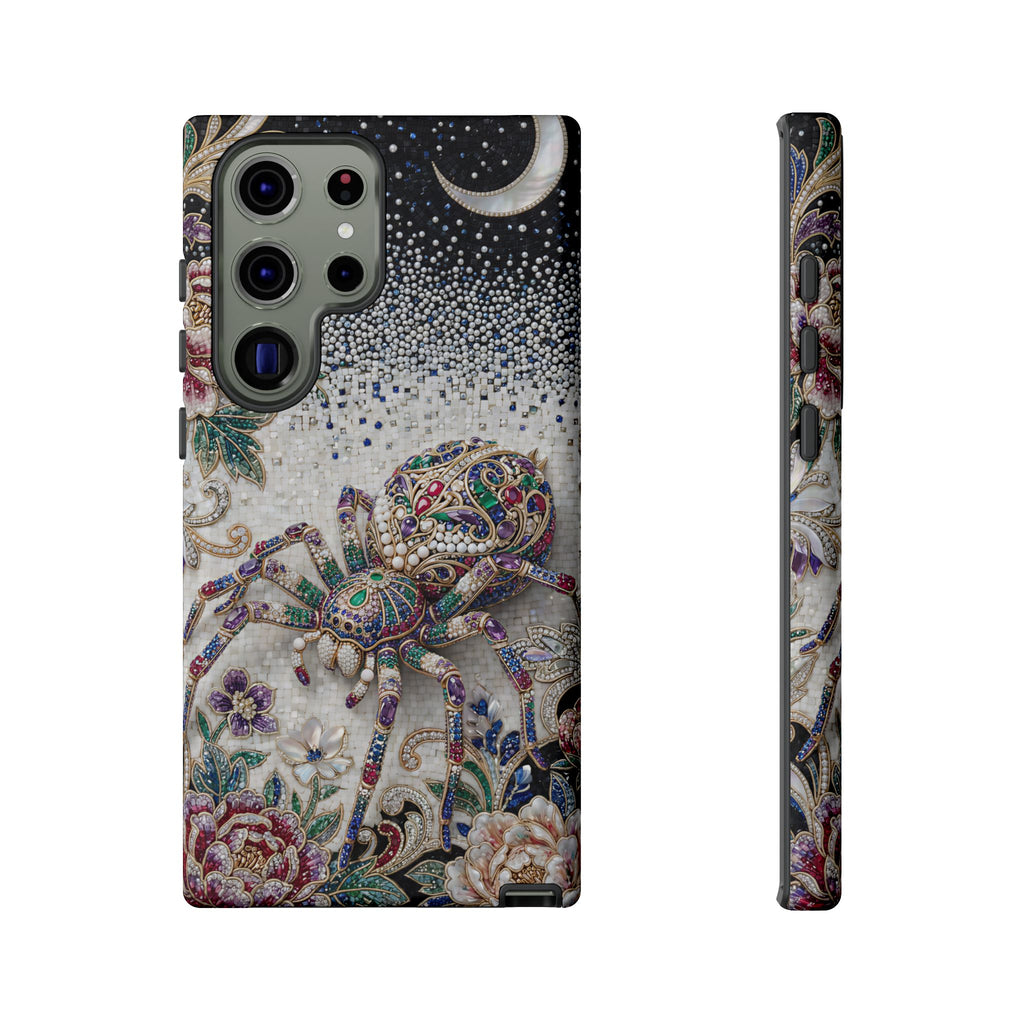 Custodia per Samsung Galaxy "Gemstone Spider Moon" | Custodia robusta protettiva con motivo floreale boho