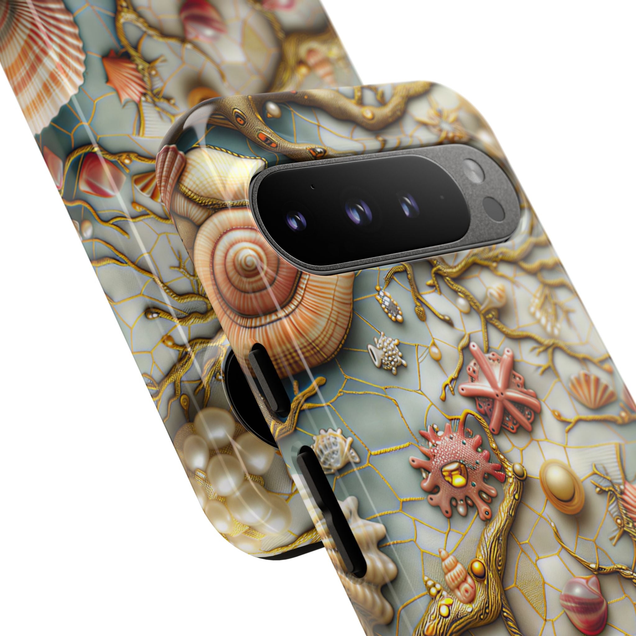 Decorative Seashell & Pearl Beach Design Google Pixel Case