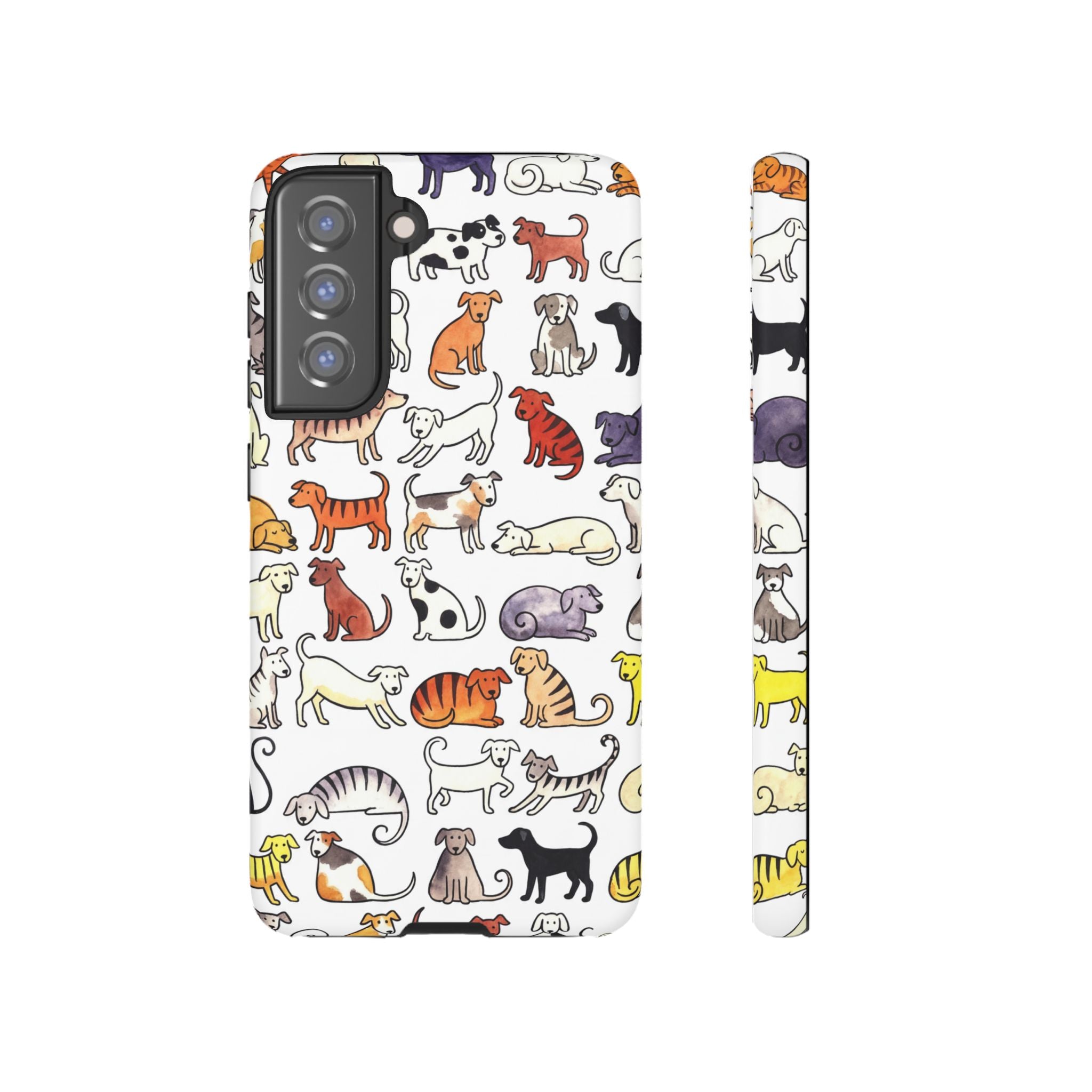 Dog Pattern Samsung Galaxy Case | Cute Colourful Dogs