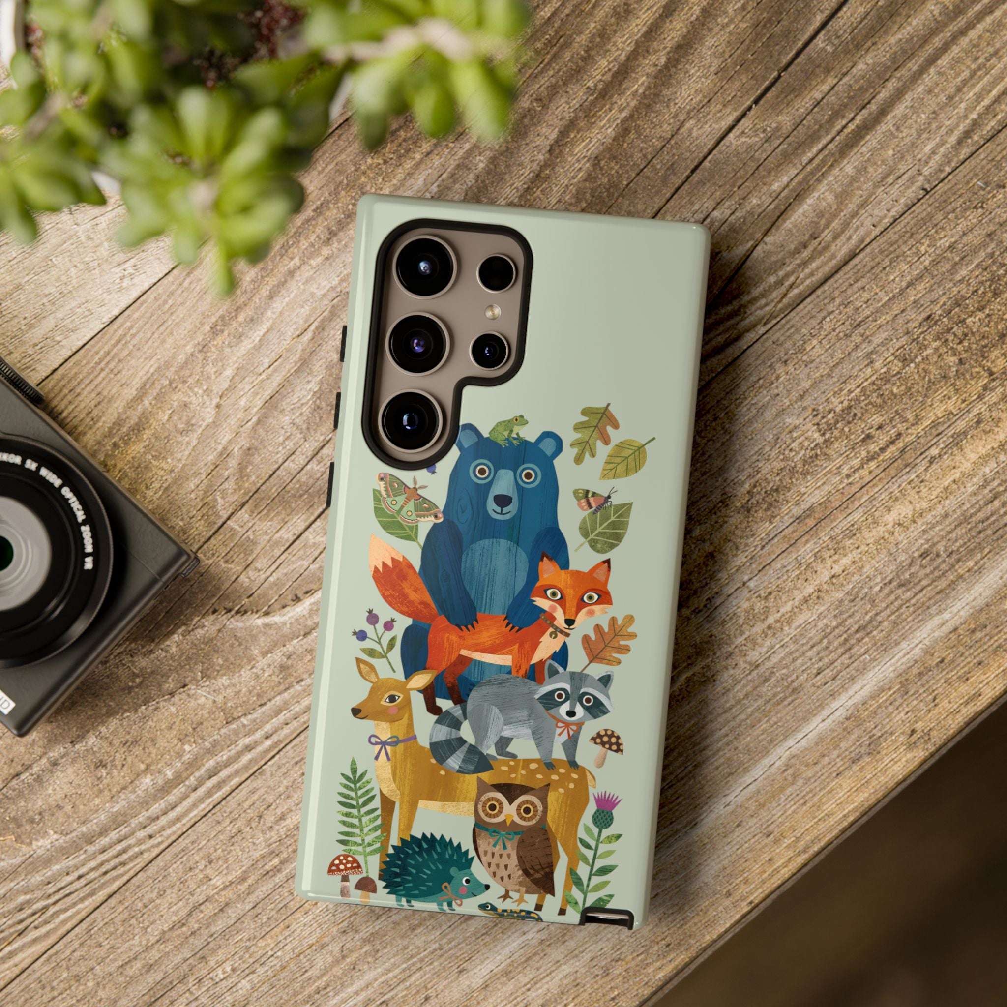 Woodland Stack Samsung Galaxy Phone Case | Cute Bear, Fox & Owl Protective Cover
