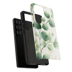 Botanical Eucalyptus Tough Samsung Galaxy Phone Case | Green Watercolour Leaf
