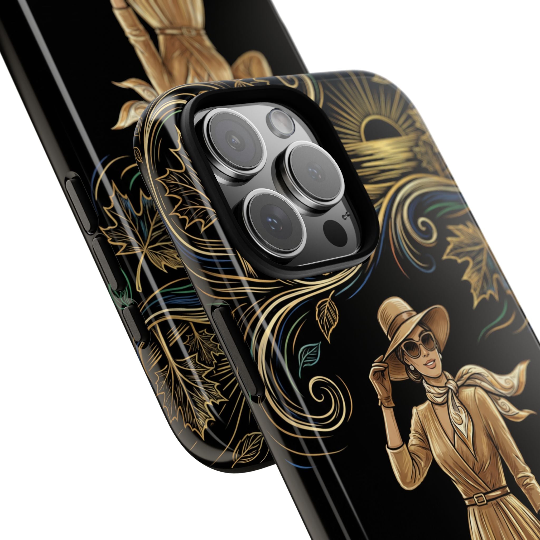 Vintage Autumn Lady iPhone Case