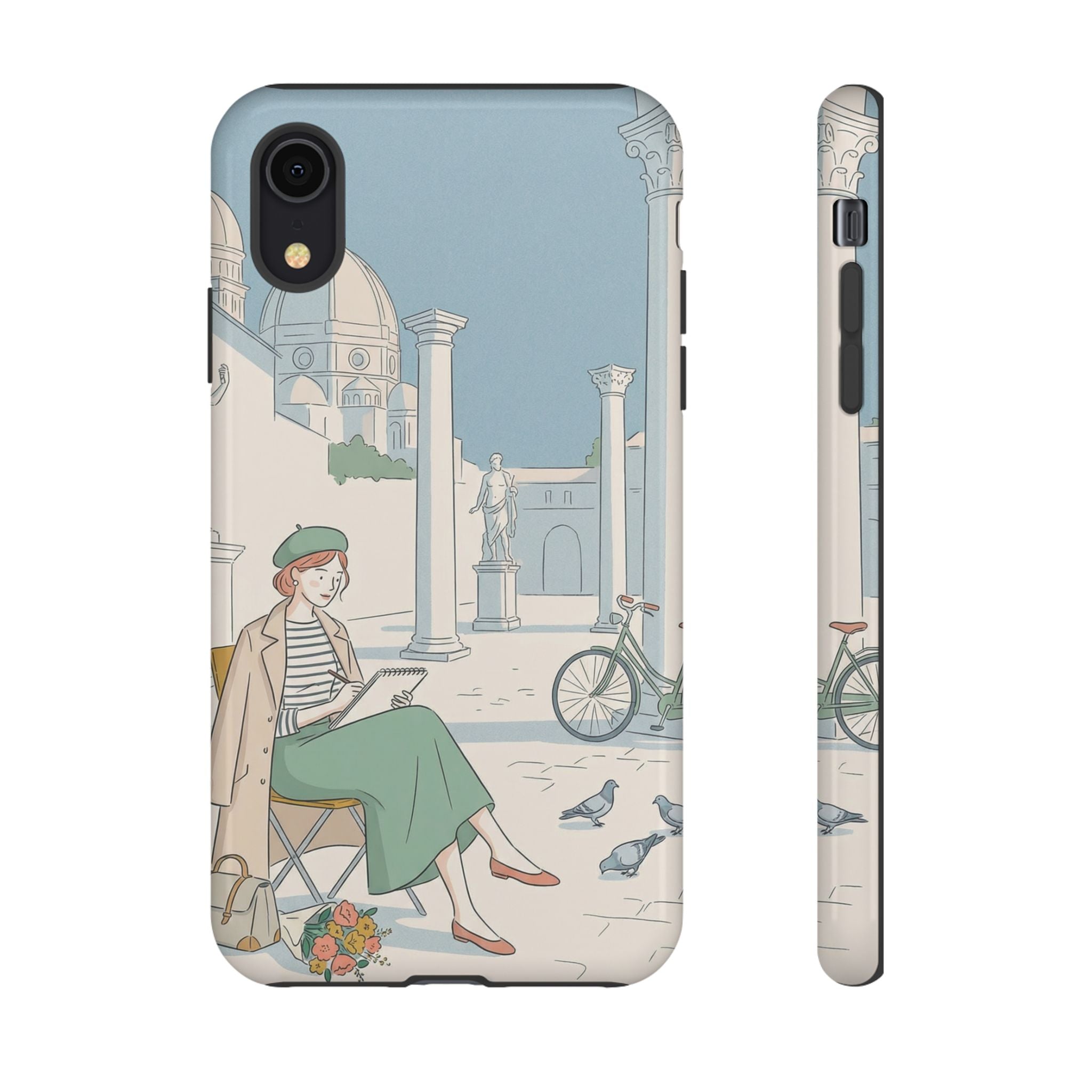 Florence Art Aesthetic iPhone Case | Renaissance Italy Travel Illustration
