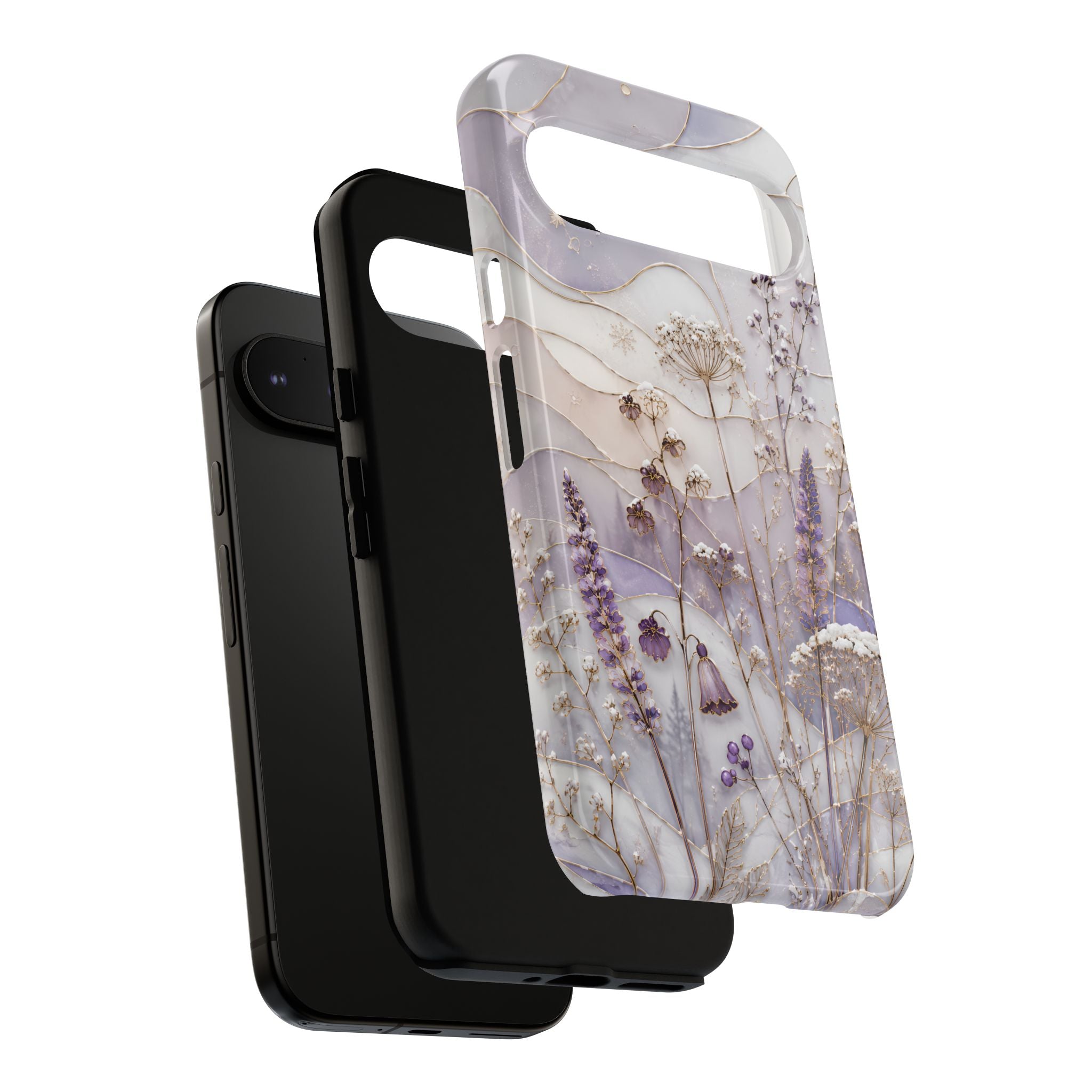 Stained Glass Wildflower Google Pixel Phone Case | Floral Meadow Phone Case
