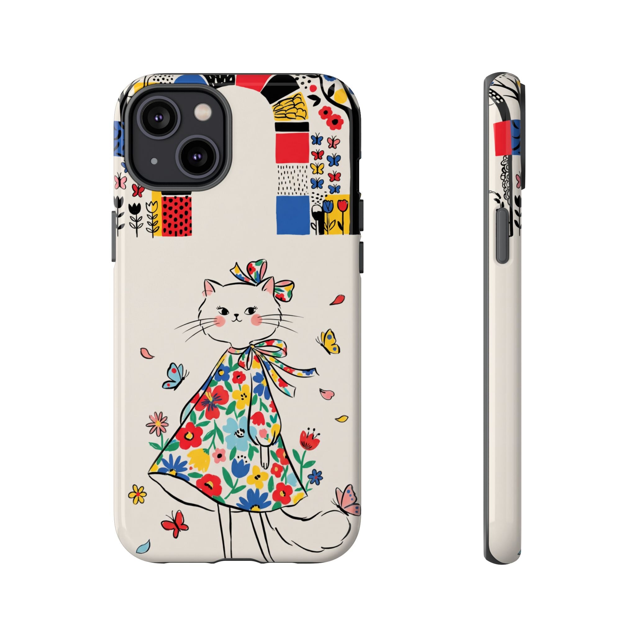 Floral Kitty iPhone Case | Cute Cat