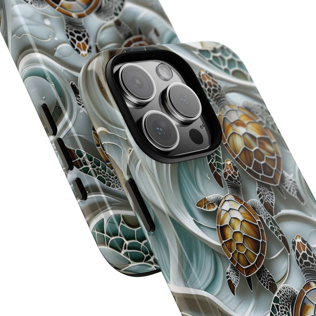 Sea Turtle Phone Case — Ocean Waves Protective iPhone Cover