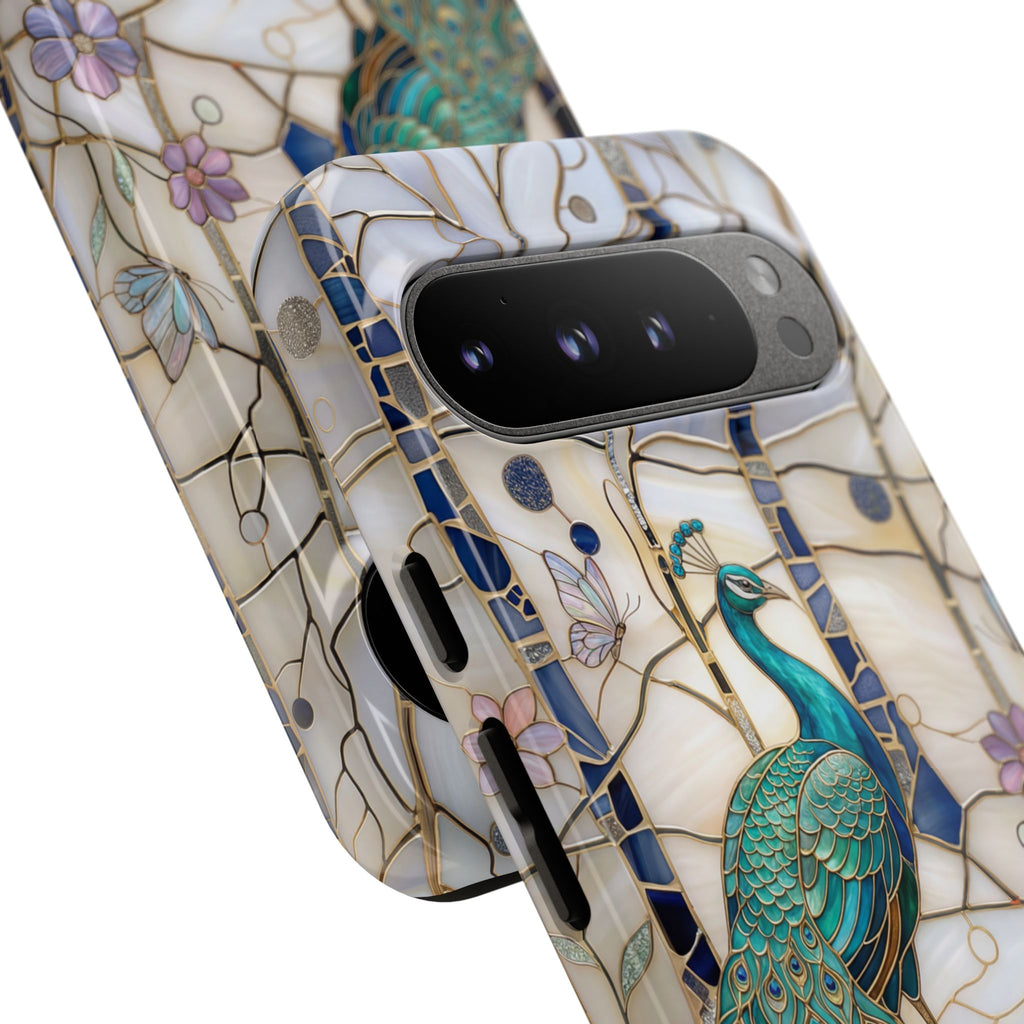 Peacock Stained Glass Google Pixel Case