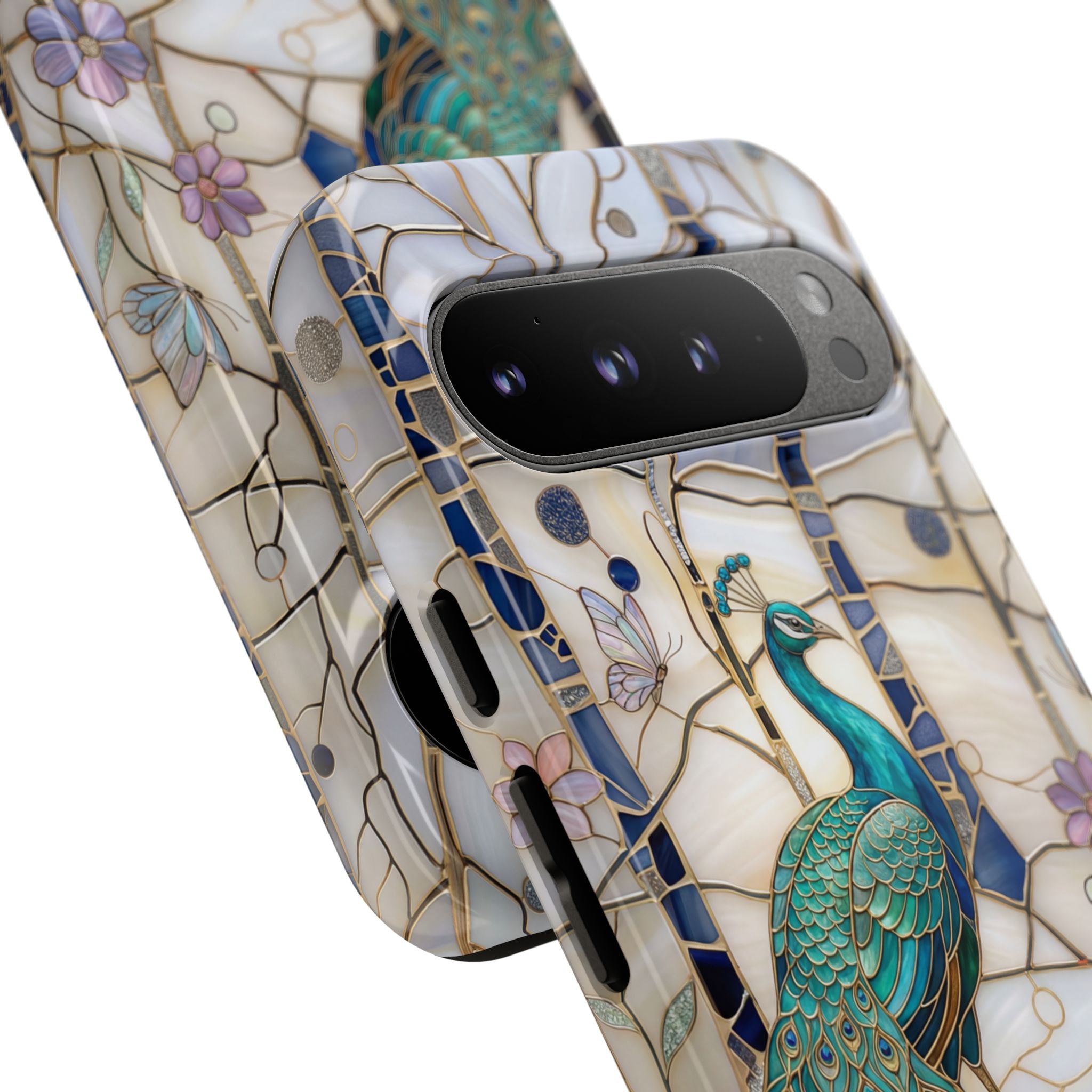 Peacock Stained Glass Google Pixel Case
