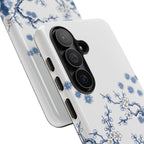 Vintage Blue White Porcelain Samsung Galaxy Phone Case | Chinoiserie Floral Tough Cover