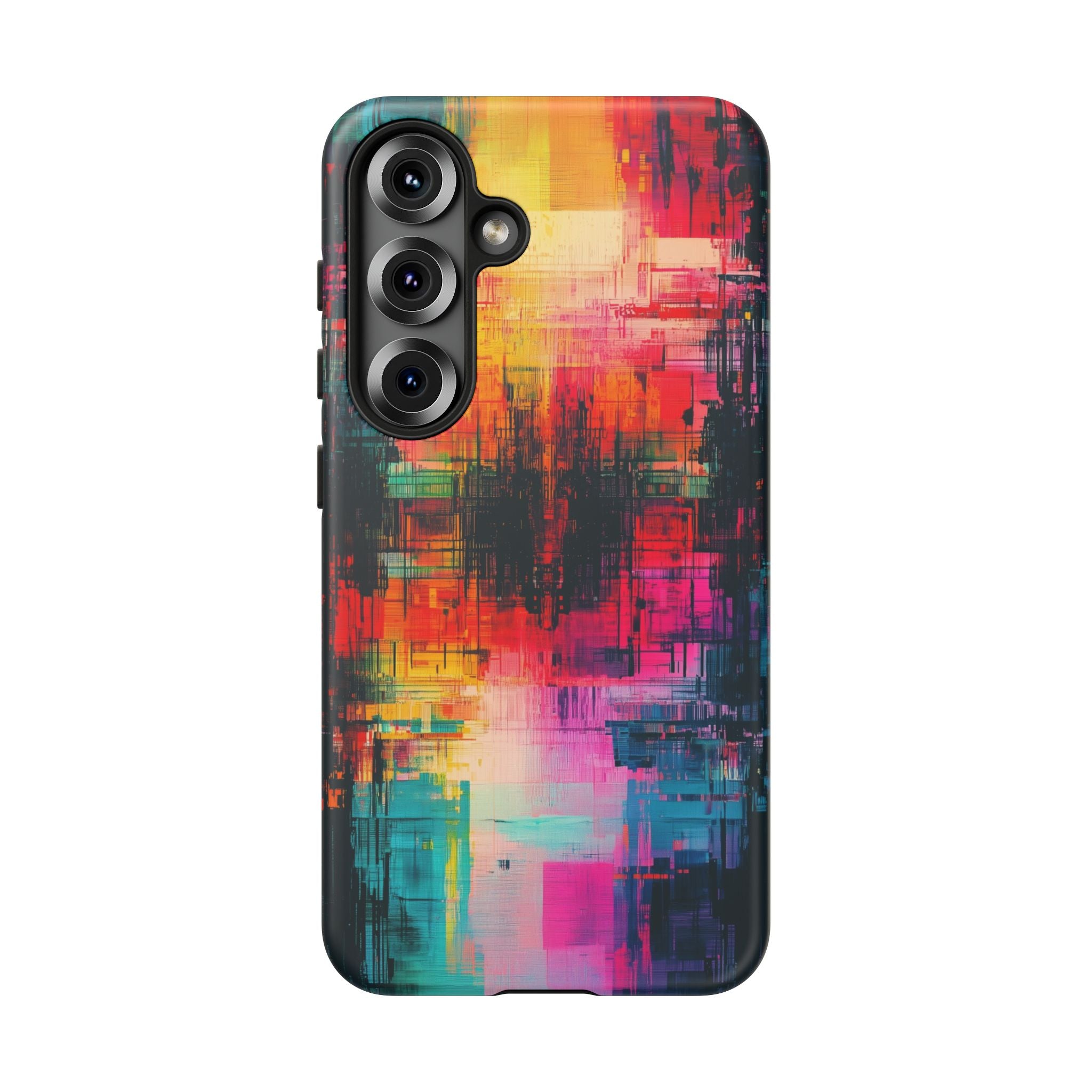Abstract Neon Glitch Art Tough Samsung Galaxy Case