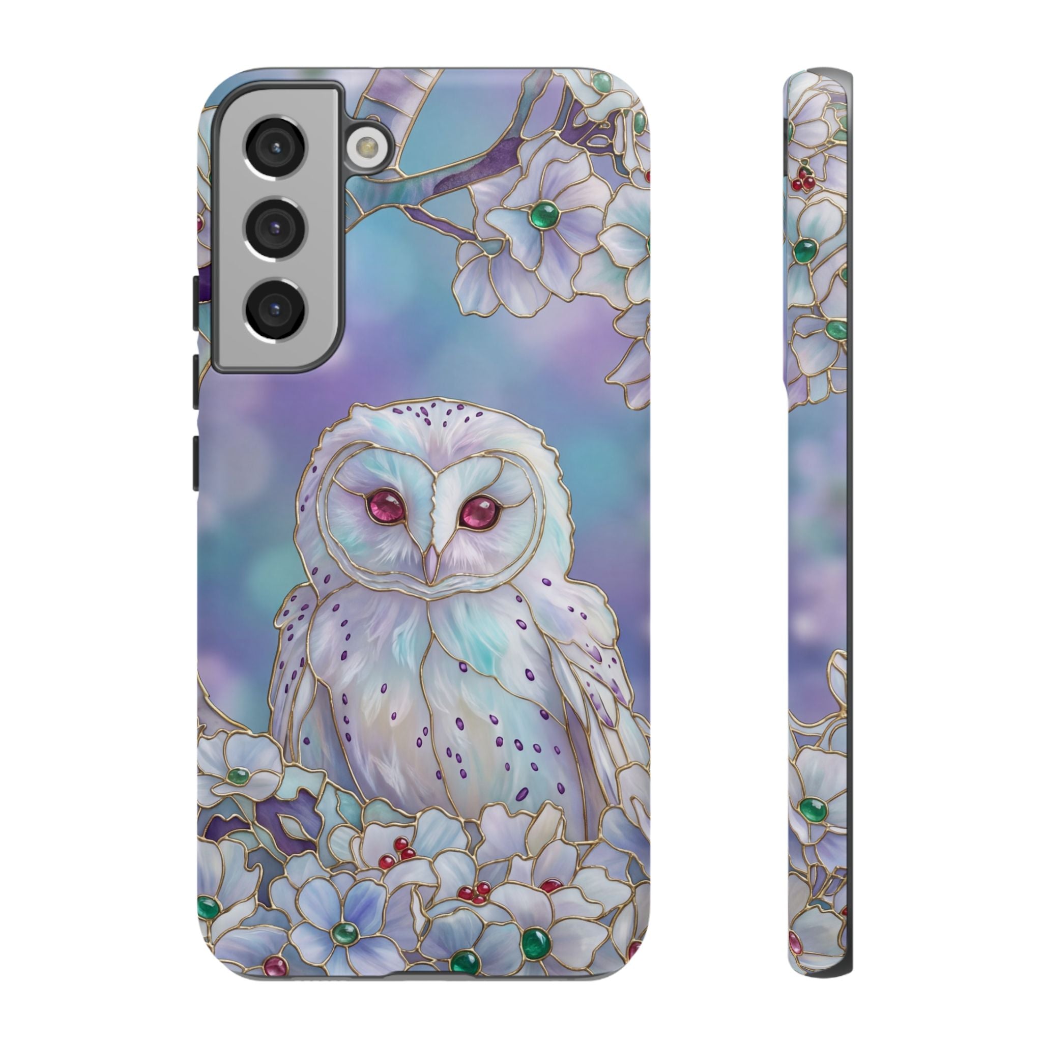 Floral Pastel Mystic Barn Owl Samsung Galaxy Case