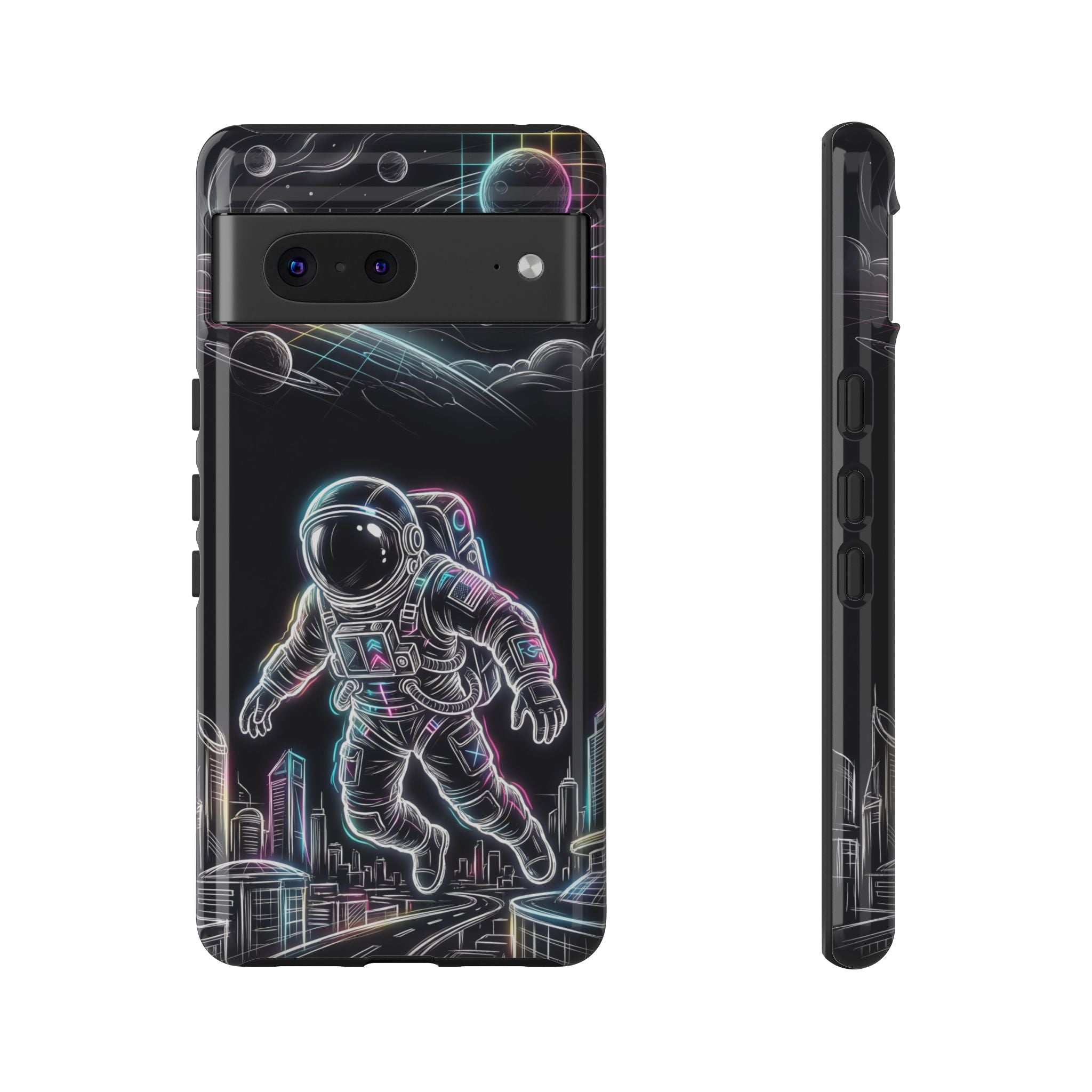 Space Explorer Astronaut Neon Google Pixel Phone Case