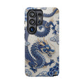 Asian Zodiac Dragon Samsung Galaxy Phone Case V2 | Blue & White Porcelain Luxury Protective Case | Year of the Dragon Gift
