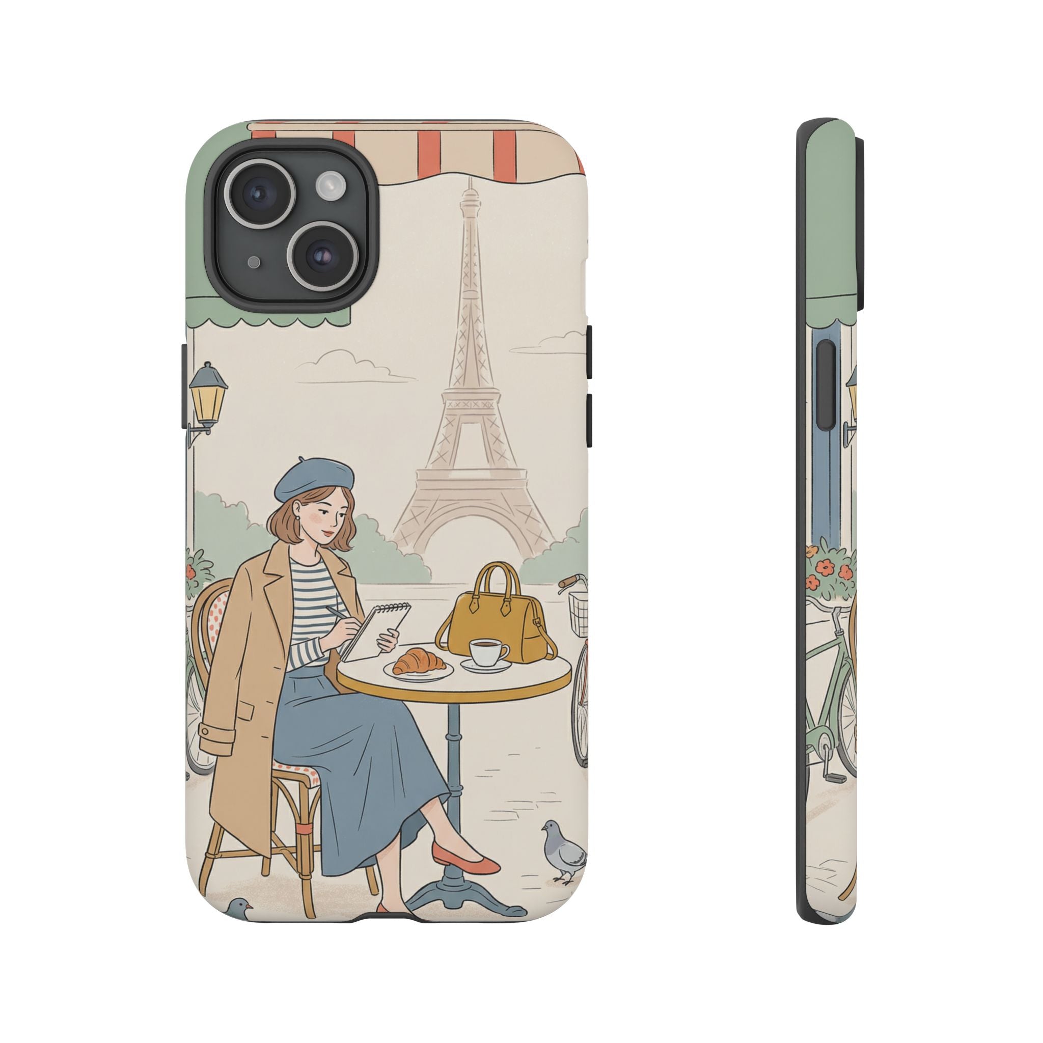 Paris Cafe iPhone Case | Cute Vintage Eiffel Tower Travel