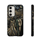 Romantic Night Walk Samsung Galaxy Phone Case | Elegant Couple Art