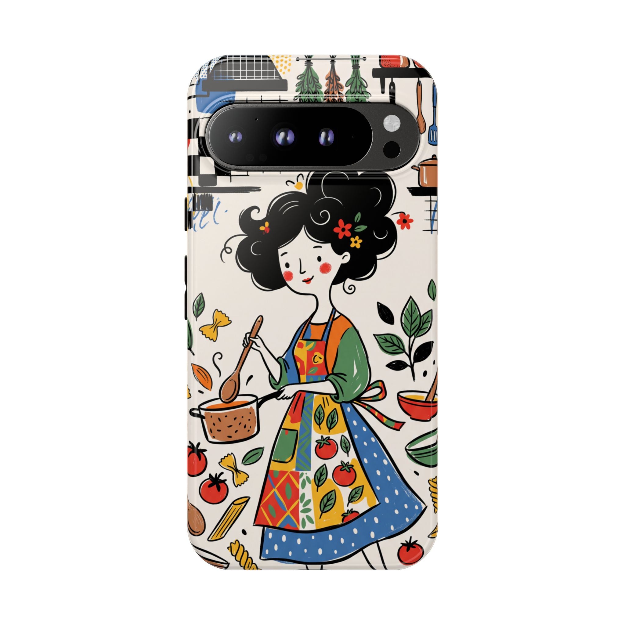 Whimsical Chef Kitchen Illustration Google Pixel Phone Case