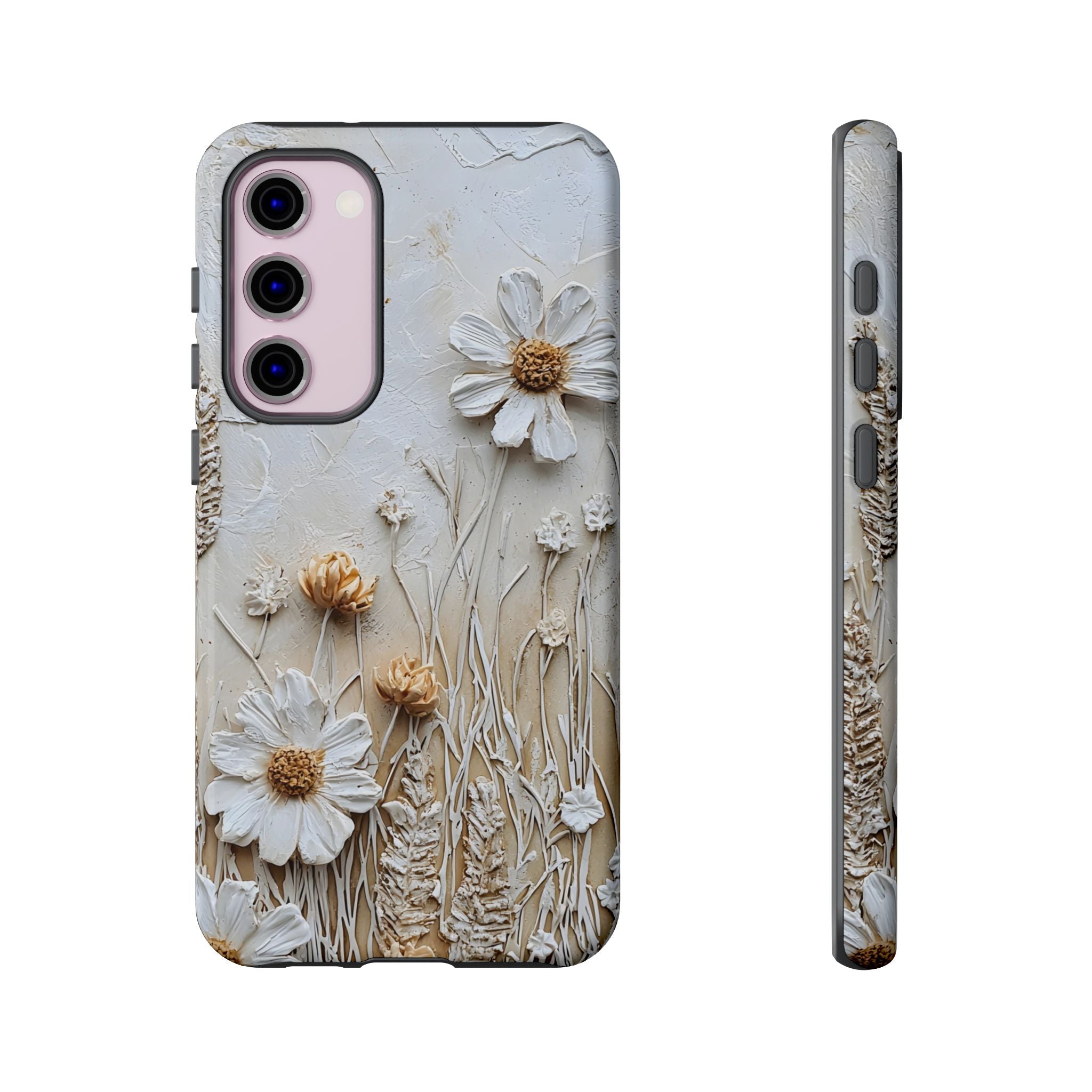 Textured Daisy Art Floral Relief Samsung Galaxy Case