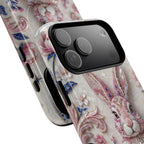 Custodia iPhone "Coniglio Lunare Floreale" Resistente MagSafe | Cover Protettiva Coniglio Boho Rosa
