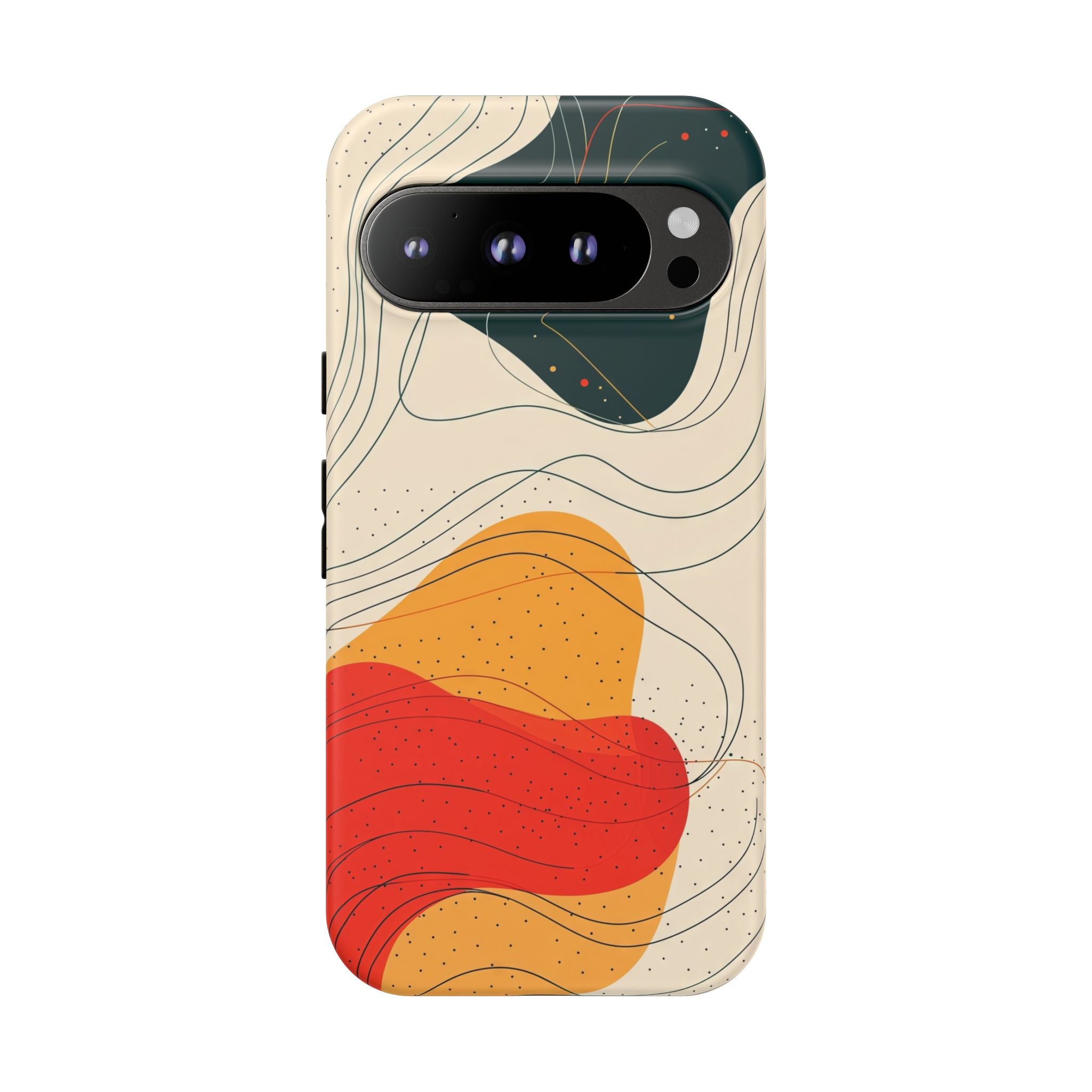 Abstract Retro Waves Google Pixel Case | Colourful Modern Art