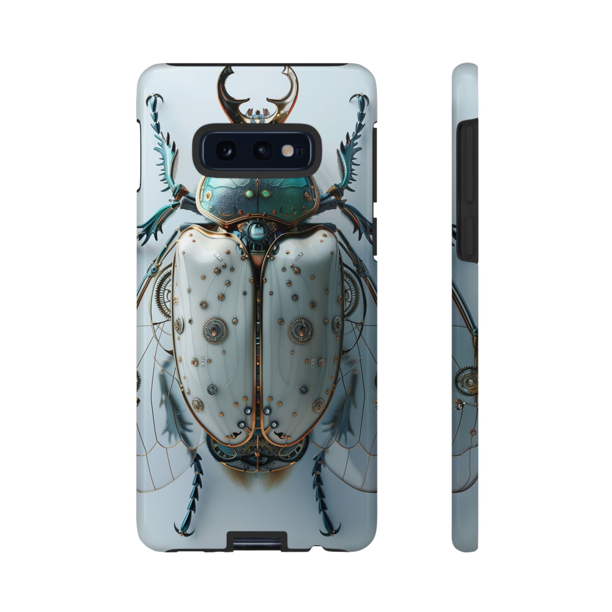 Steampunk White Beetle Protective Tough Samsung Galaxy Case