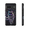 Cover per Google Pixel Neon Wolf | Custodia protettiva rigida Mystic Glow