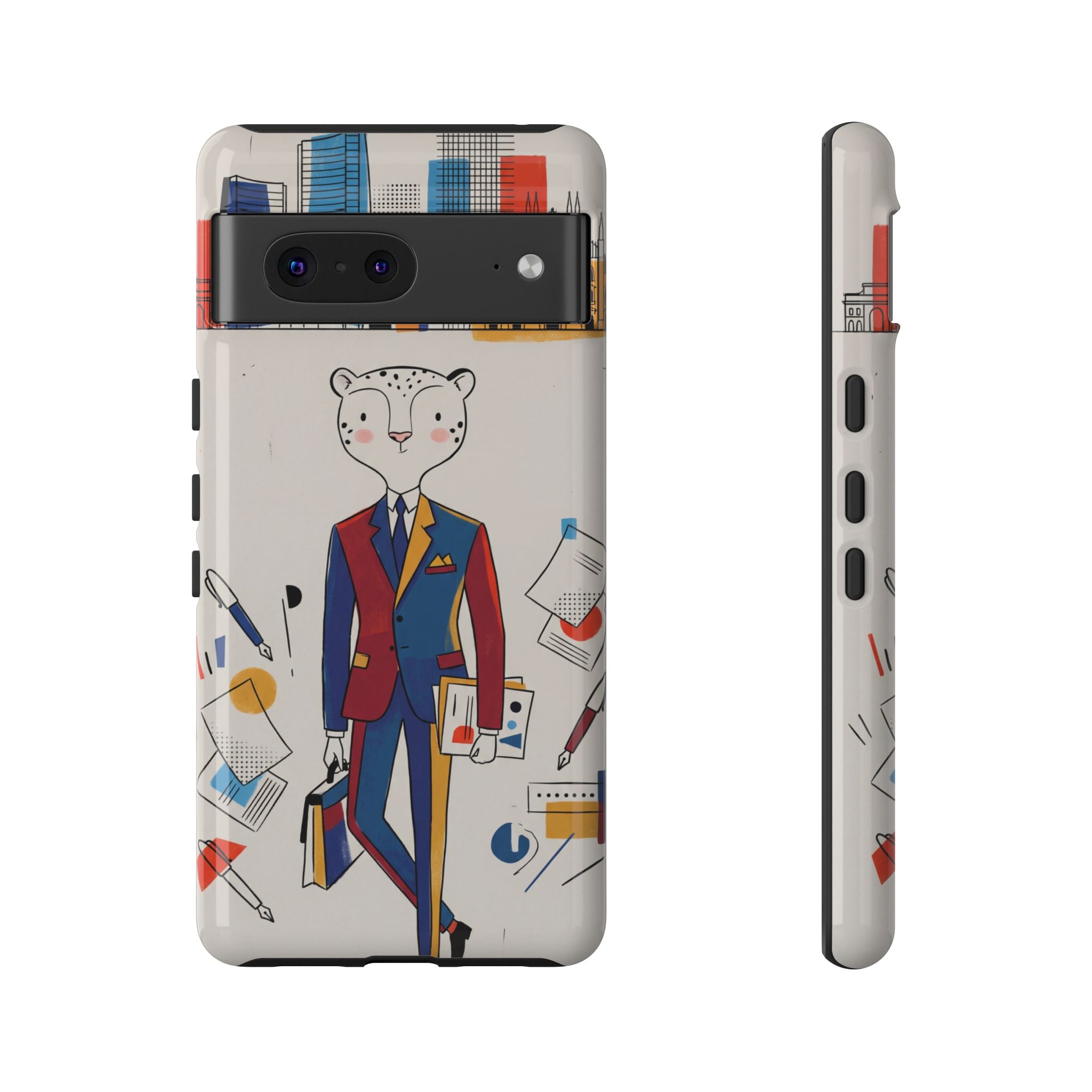 Leopard Executive Google Pixel Phone Case | Business Chic Illustrated