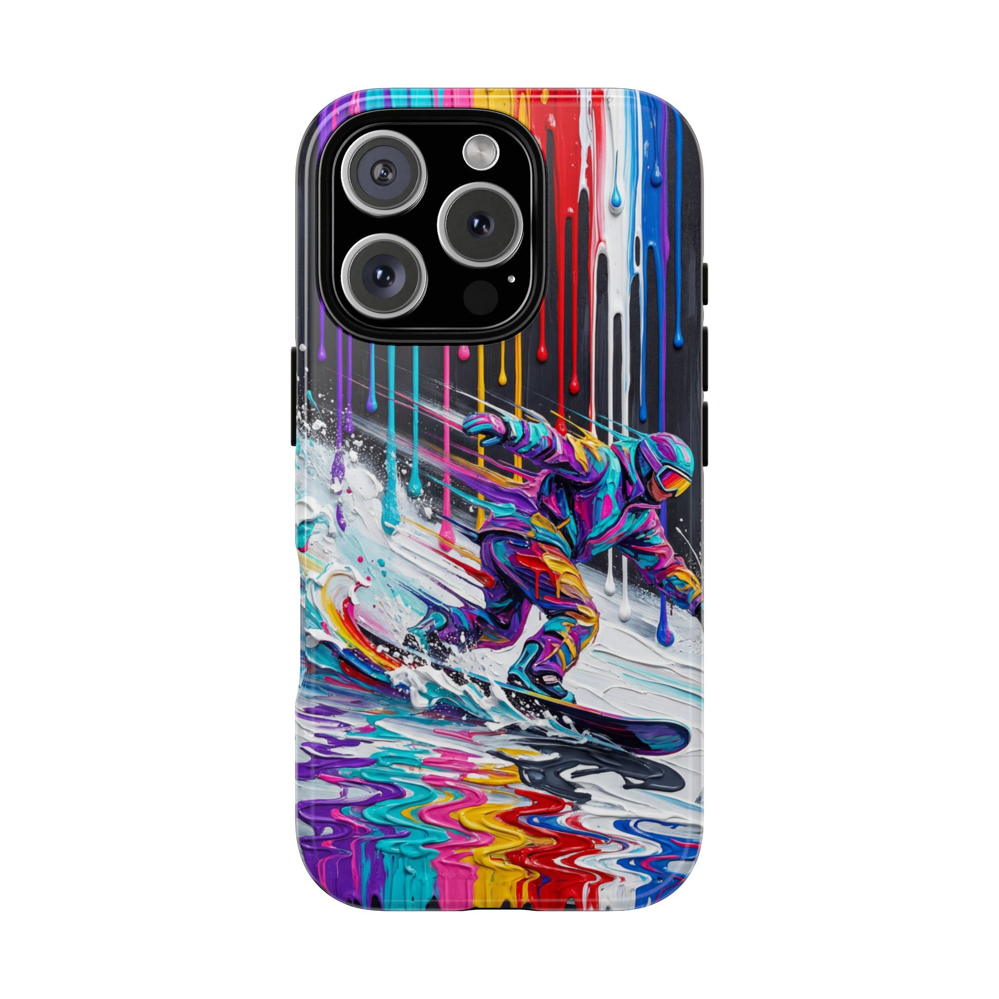 Colourful Snowboarder Art iPhone Case