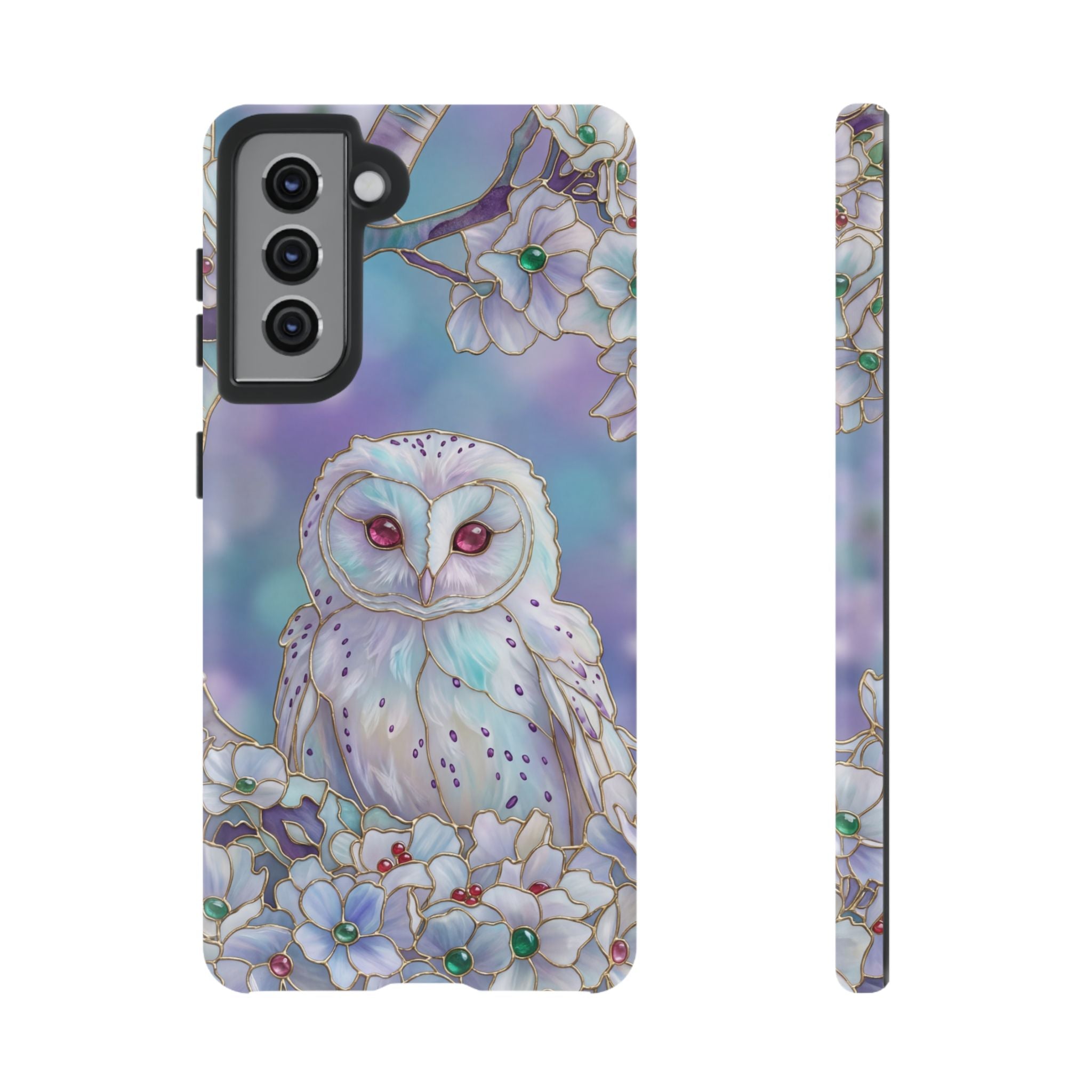 Floral Pastel Mystic Barn Owl Samsung Galaxy Case