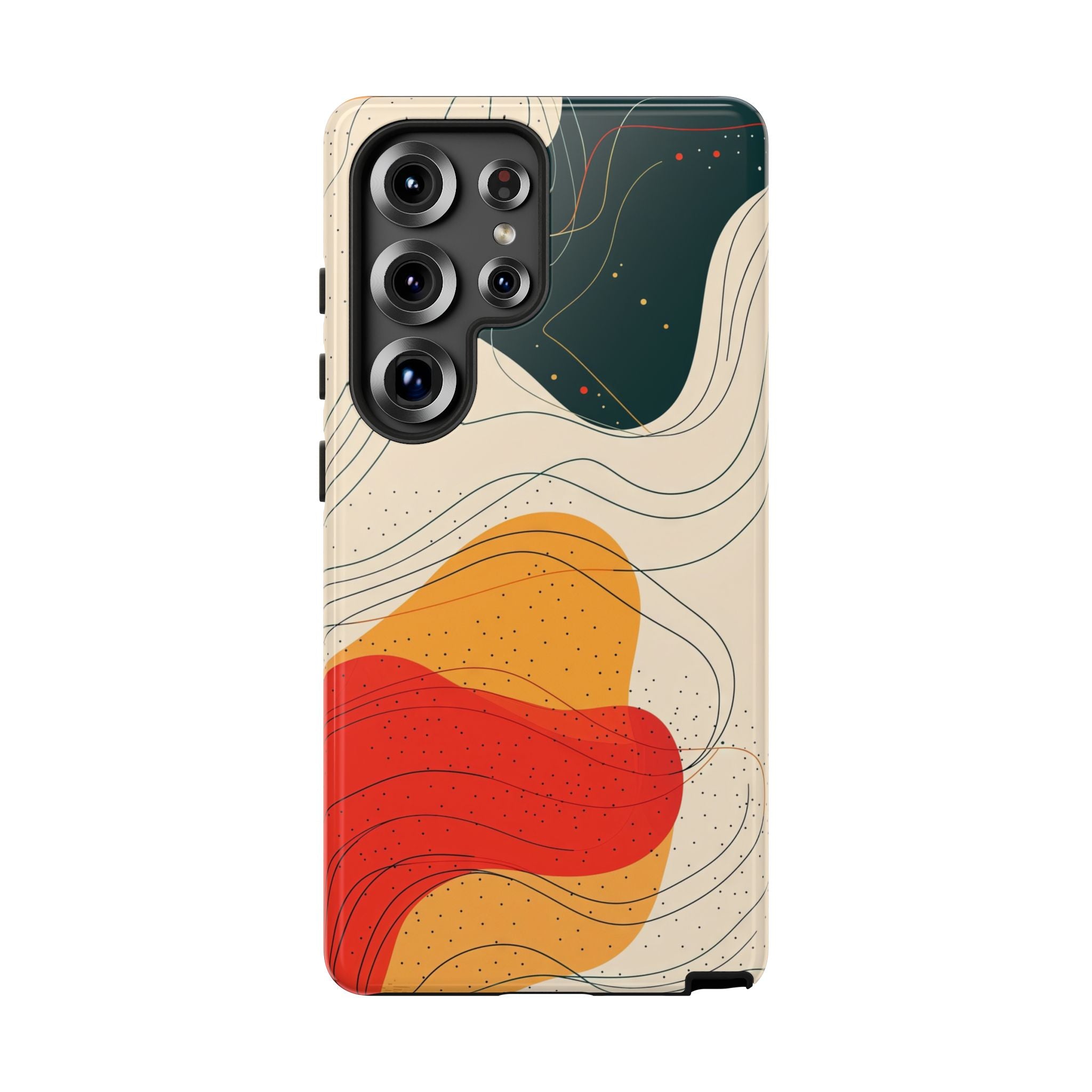 Abstract Retro Waves Samsung Galaxy Case | Colourful Modern Art