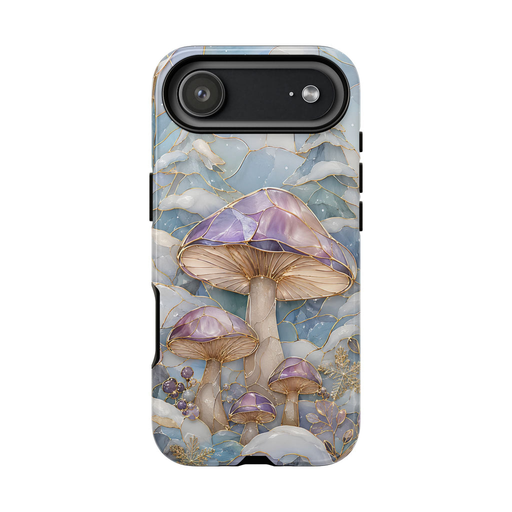 Iridescent Mushroom Illustration iPhone Case | Protective Hard Case