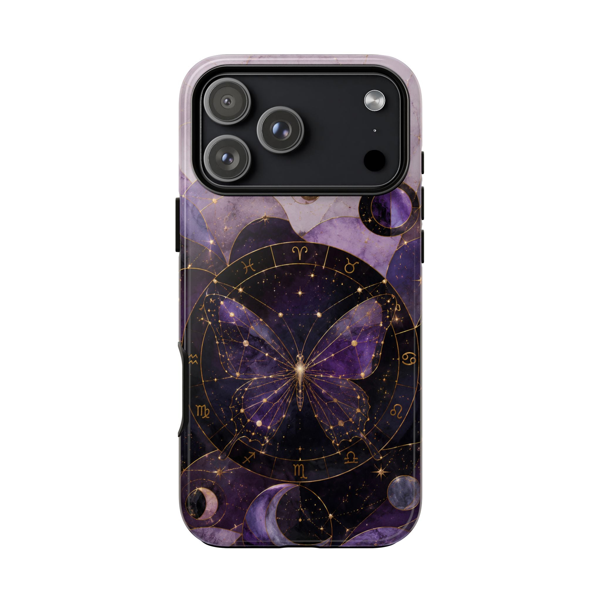 Celestial Butterfly iPhone Case | Zodiac Moon Phase iPhone Case