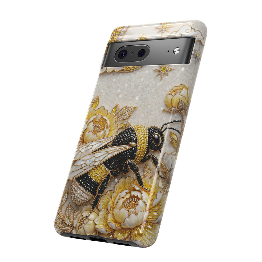 Golden Bee Google Pixel Phone Case | Floral Moon Phone Protector