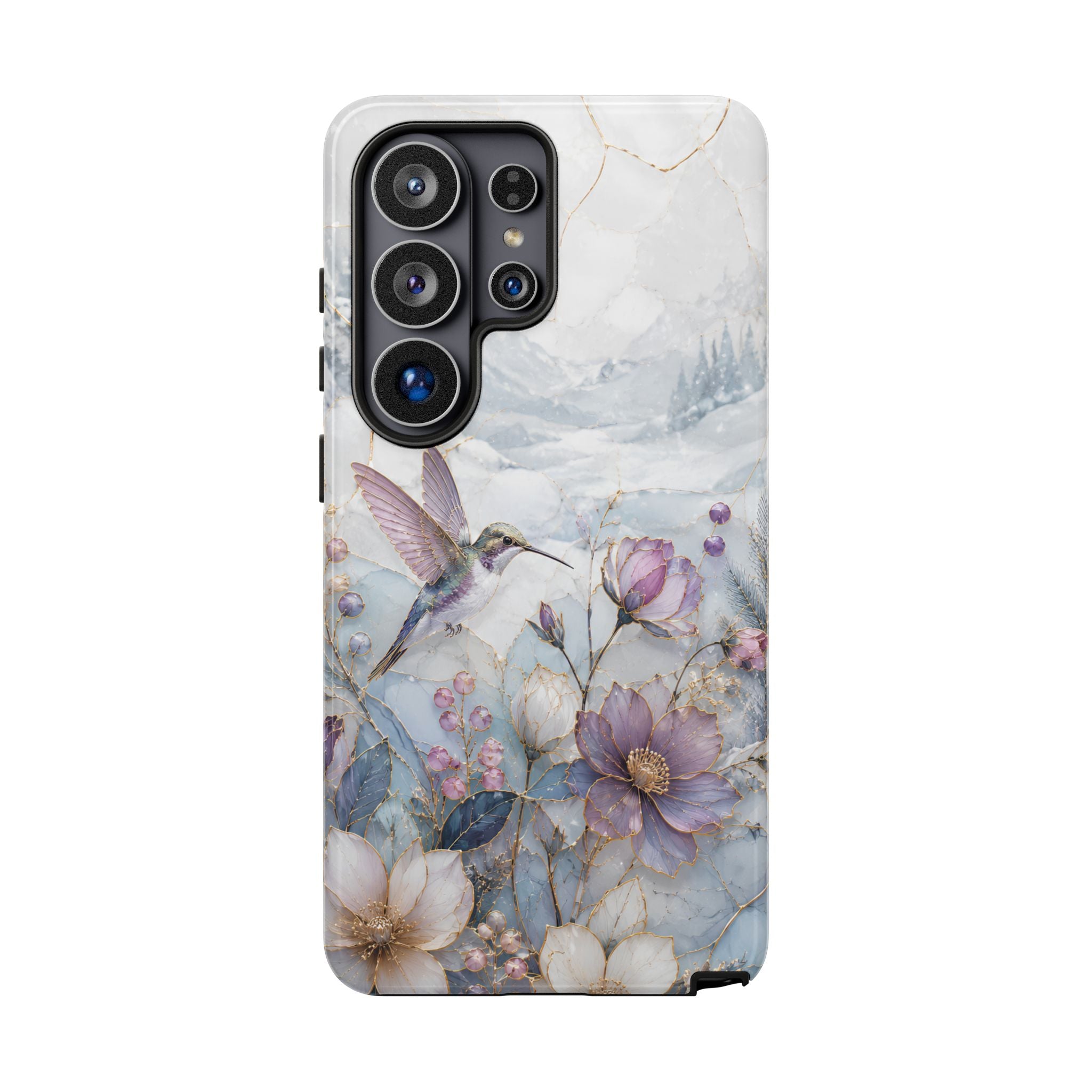 Hummingbird Samsung Galaxy Phone Case | Vintage Floral Phone Case