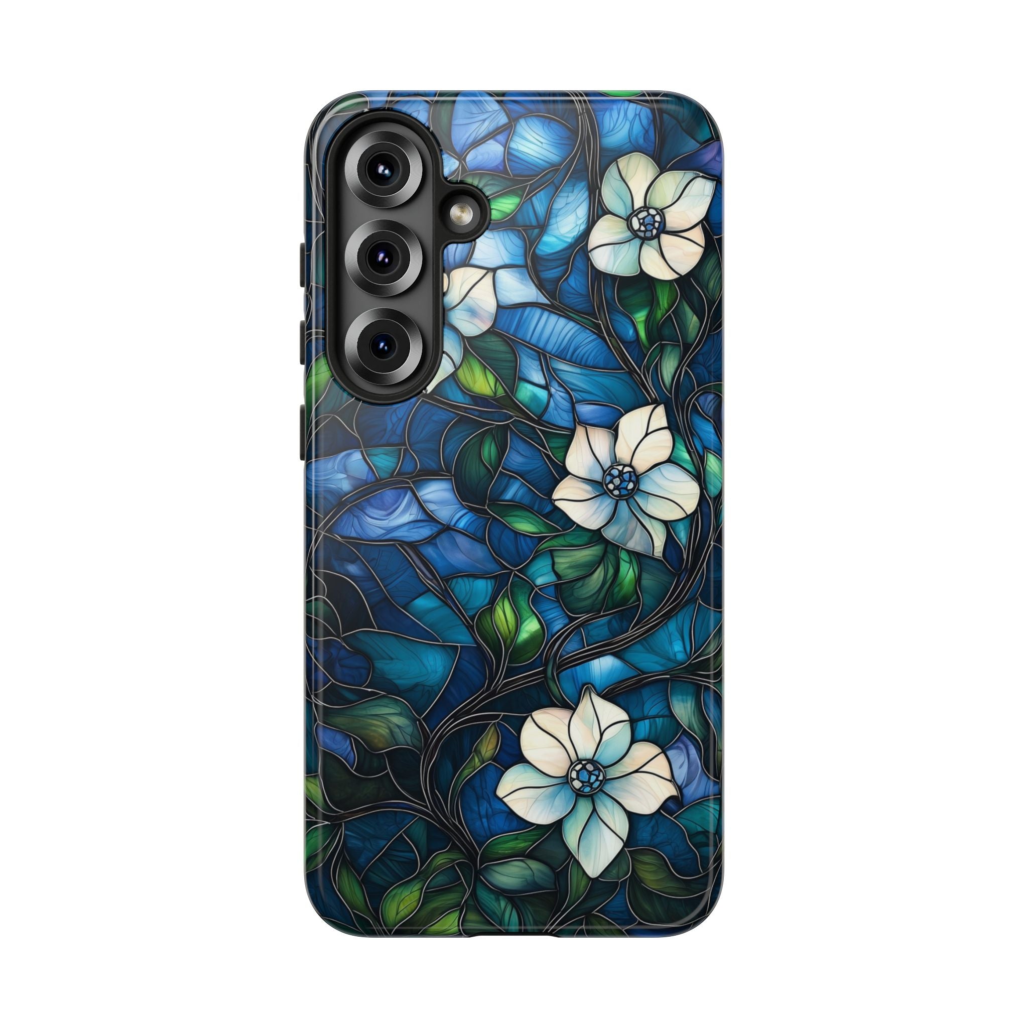 Floral Stained Glass Samsung Galaxy Case – Blue Garden