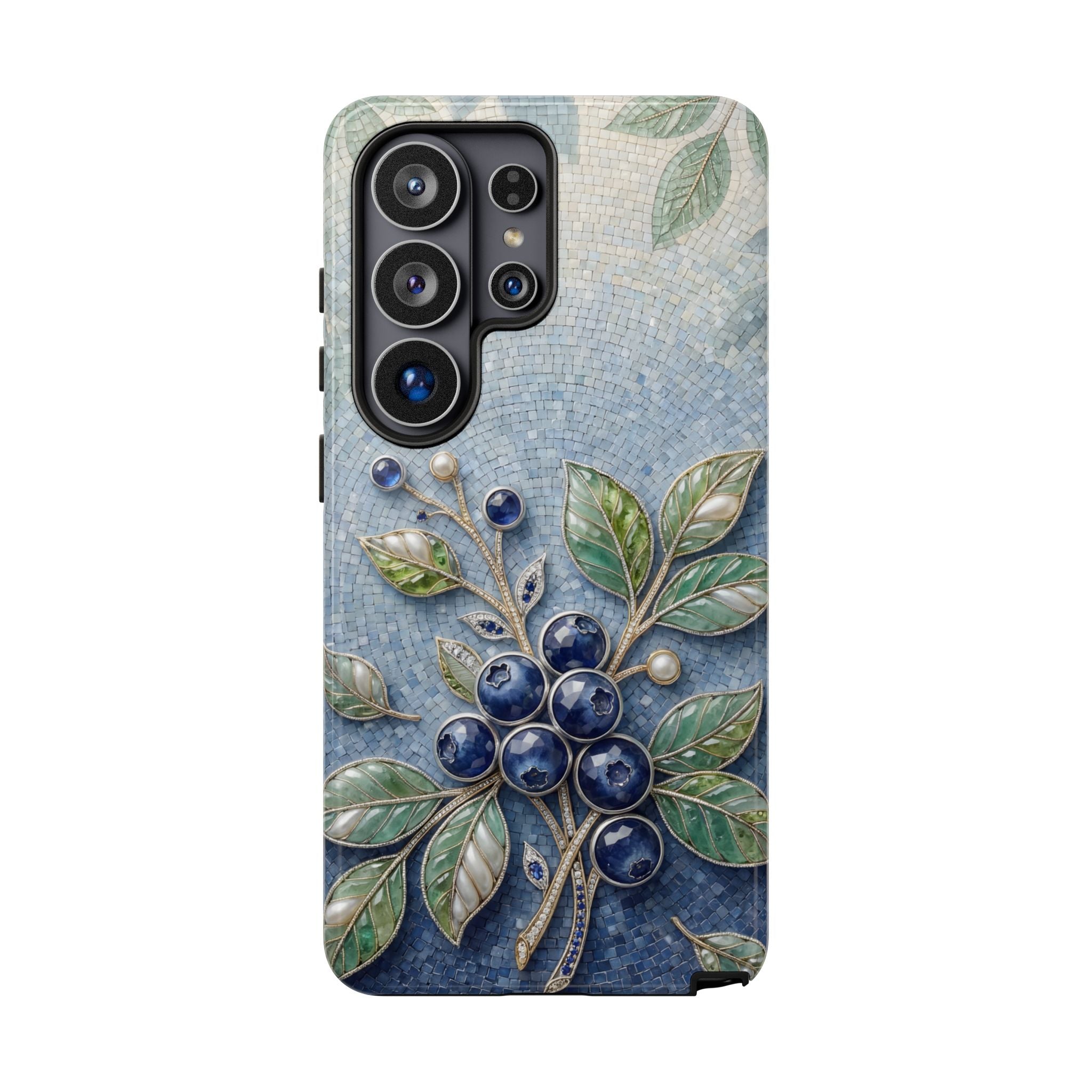 Blueberry Botanical Tough Samsung Galaxy Phone Case | Floral Protective iPhone Cover