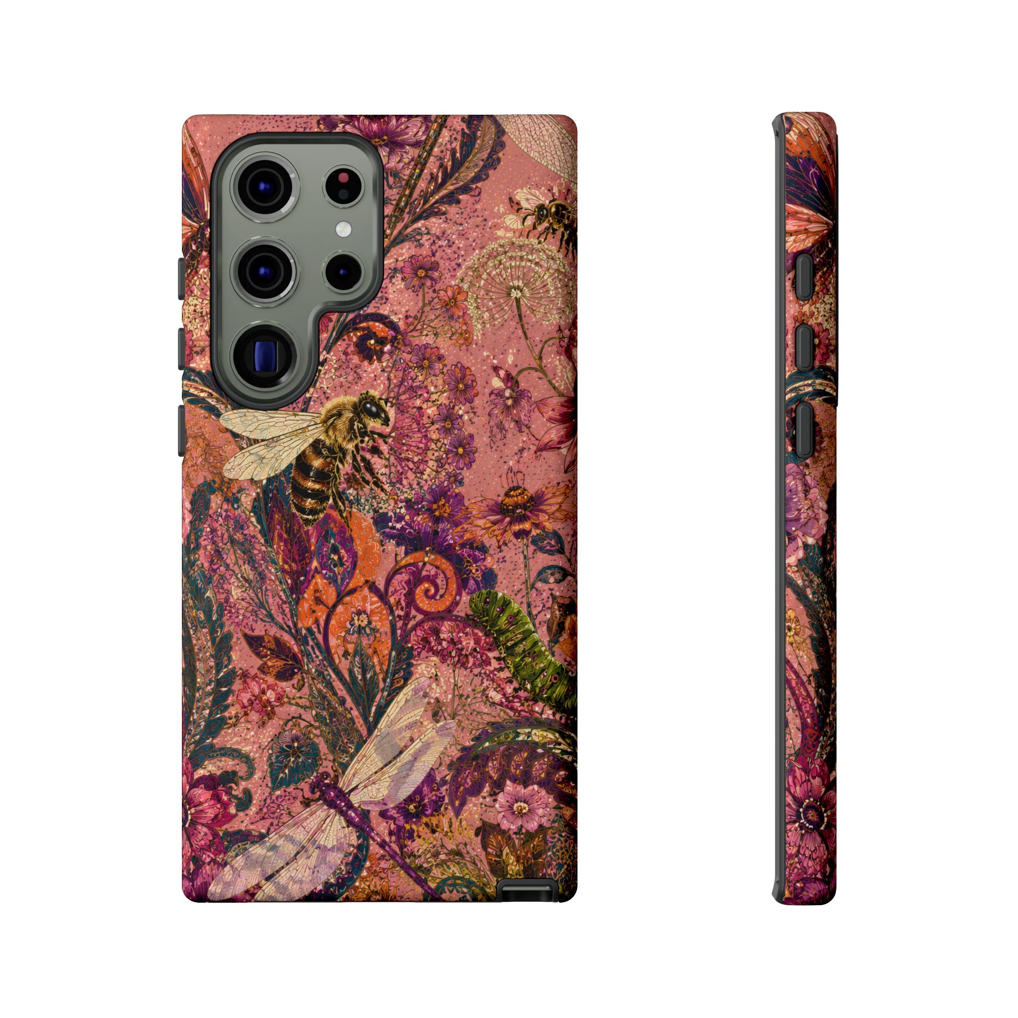 Vintage Floral Tough Samsung Galaxy Phone Case | Boho Paisley Bee Cover