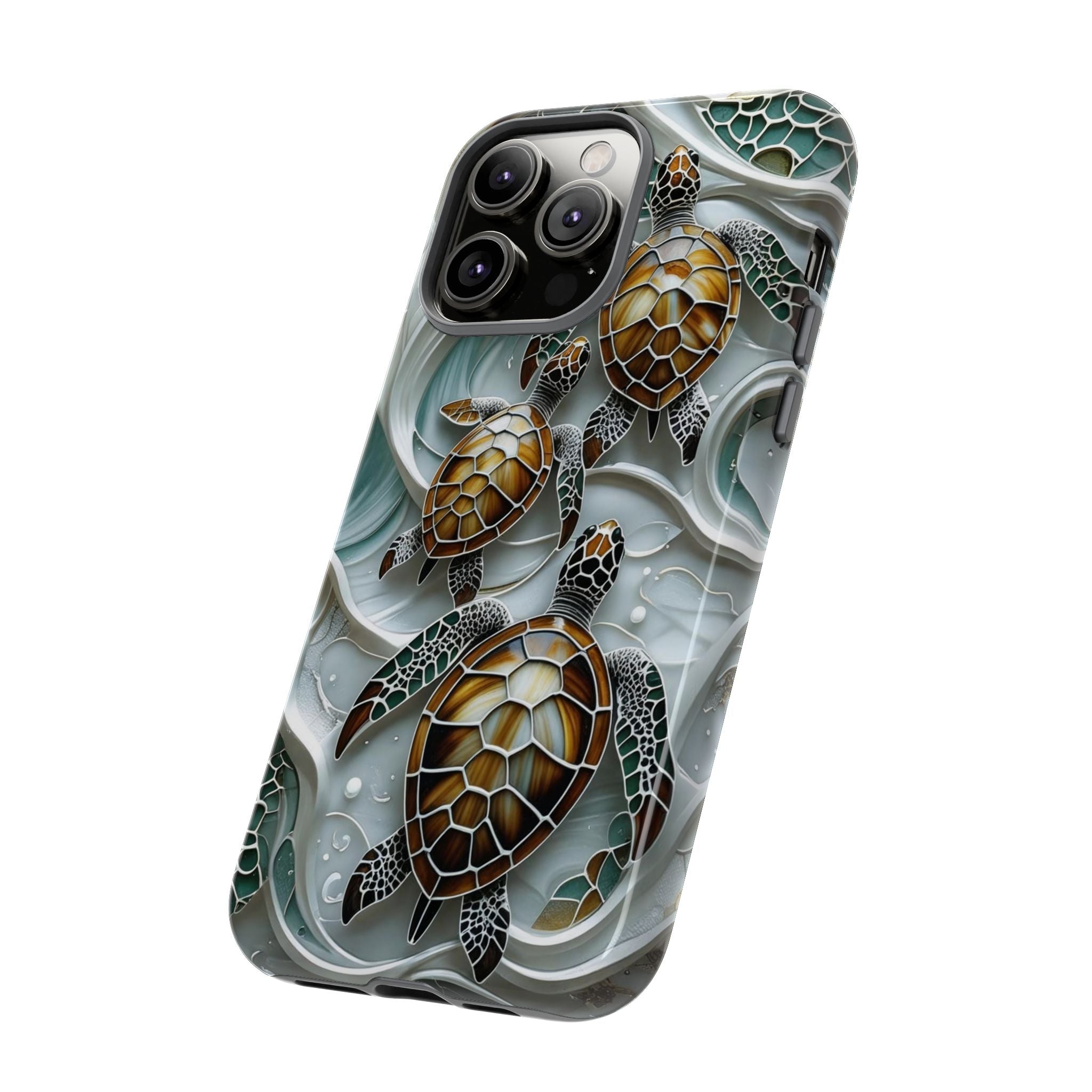 Sea Turtle Phone Case — Ocean Waves Protective iPhone Cover