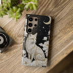 Mystic Fox Moon Samsung Galaxy Phone Case | Celestial Floral Phone Cover