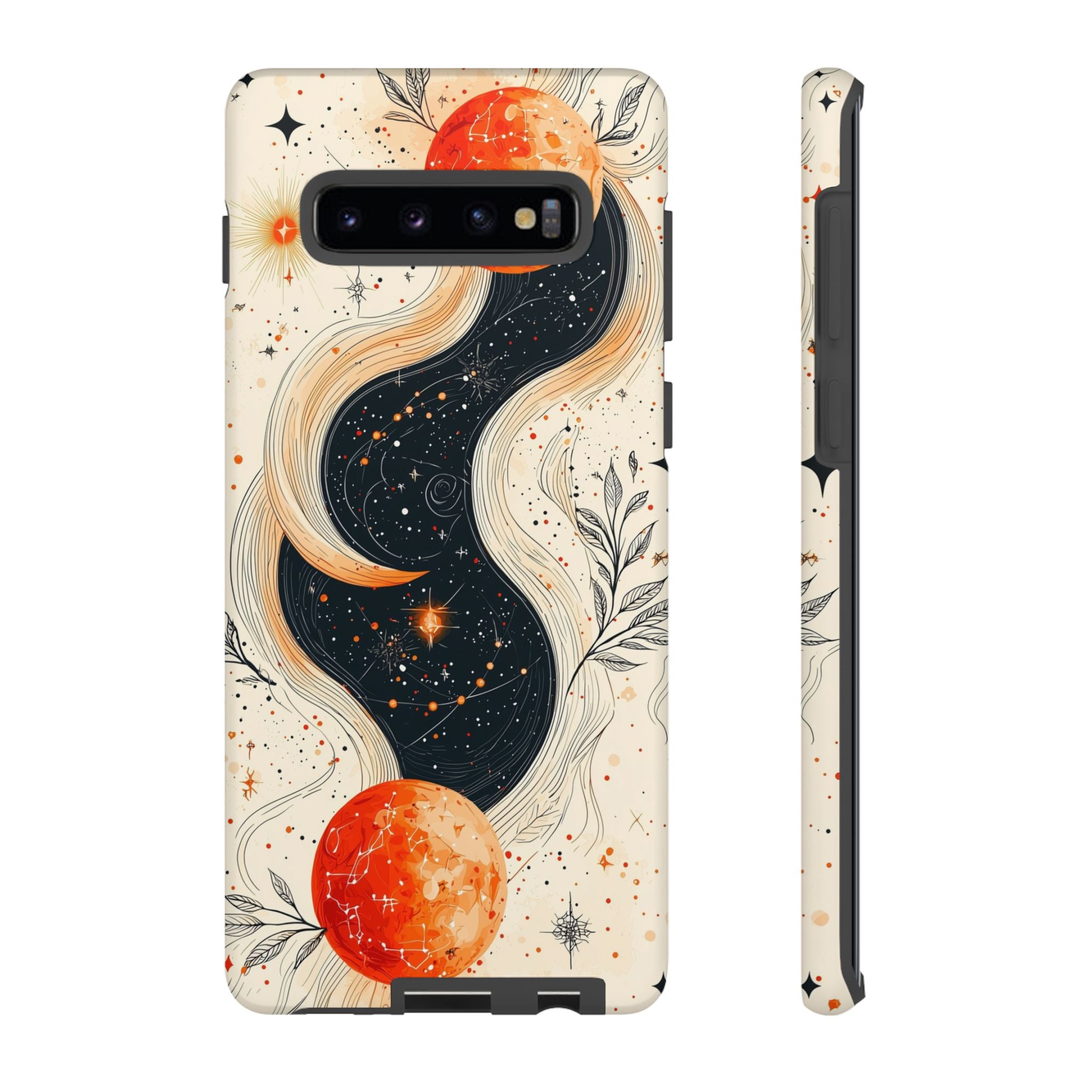 Astrology Galaxy Samsung Galaxy Case | Red Moon Celestial Waves