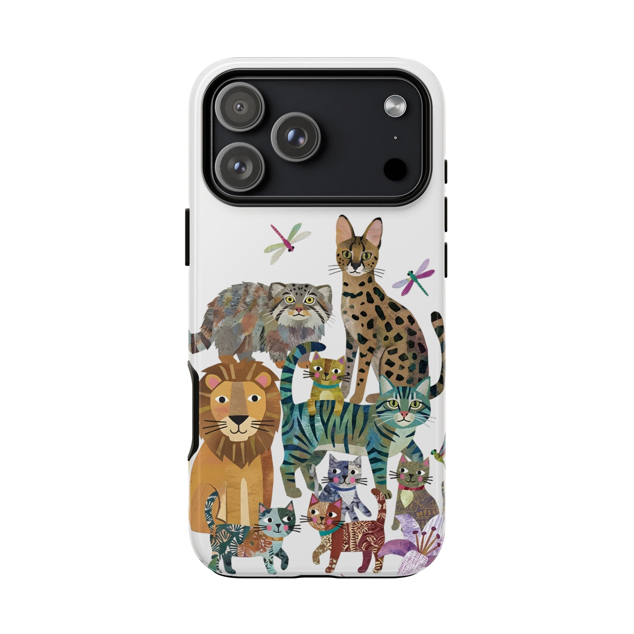 Cute Jungle Cats iPhone Case | Colorful Animal Safari Protective Case
