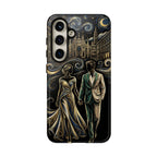Romantic Night Walk Samsung Galaxy Phone Case | Elegant Couple Art
