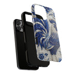 Asian Zodiac Rooster iPhone Case | Blue & White Porcelain Slim Shockproof Case | Year of the Rooster Gift