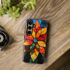 Stained Glass Flower Samsung Galaxy Case — Colourful Mosaic Protective Cover