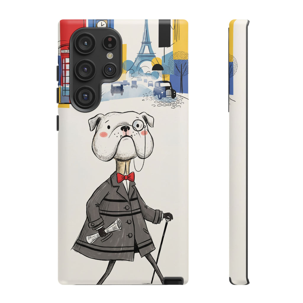 Vintage Dapper Gentleman Bulldog Samsung Galaxy Phone Case