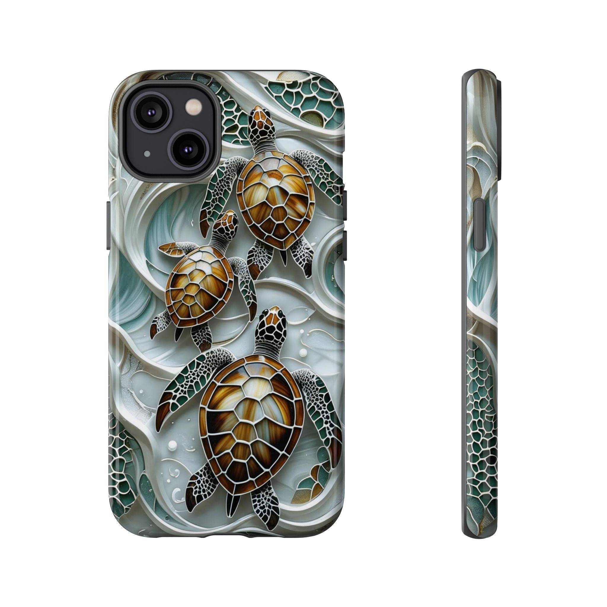 Sea Turtle Phone Case — Ocean Waves Protective iPhone Cover
