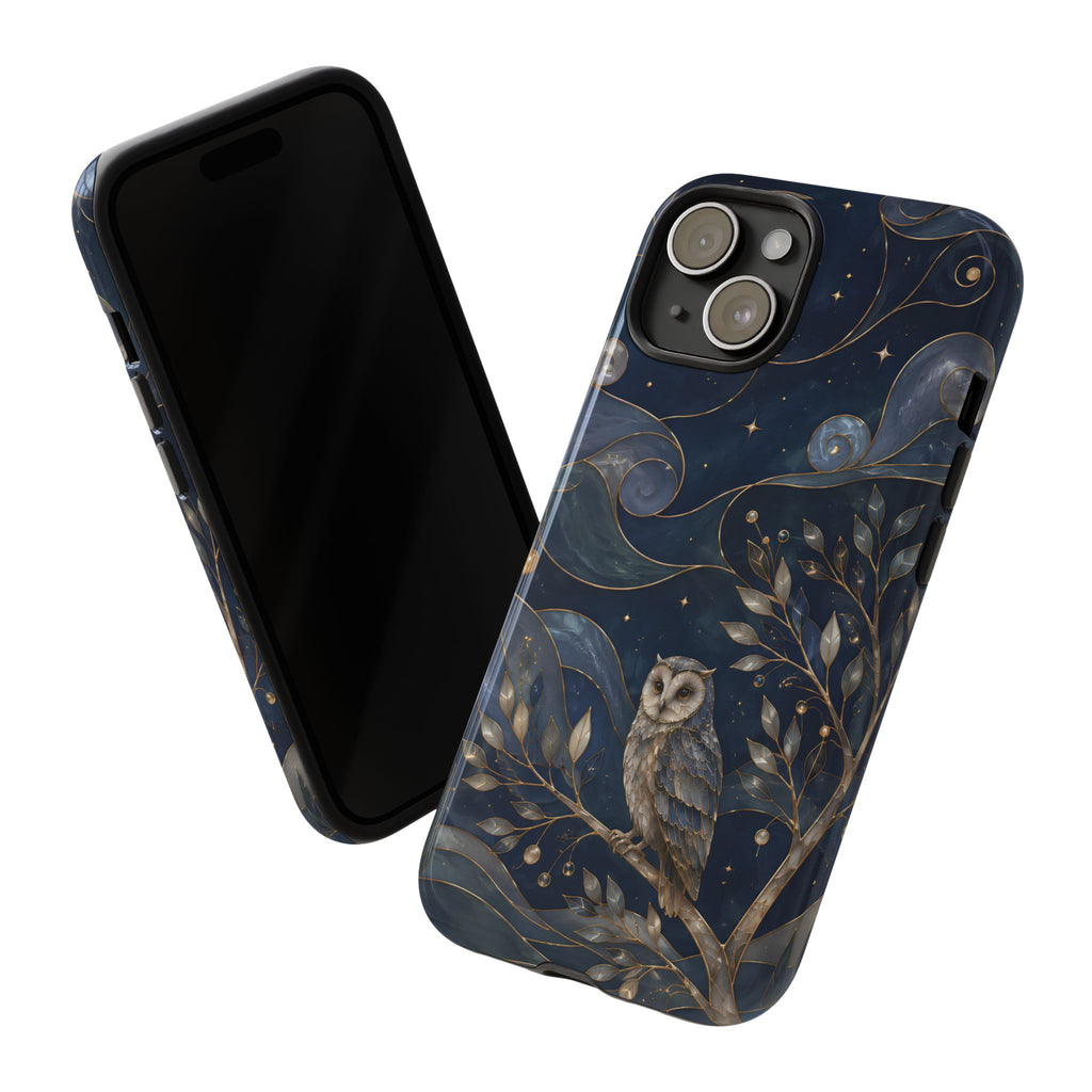 Barn Owl iPhone Case | Midnight Forest Art Cover