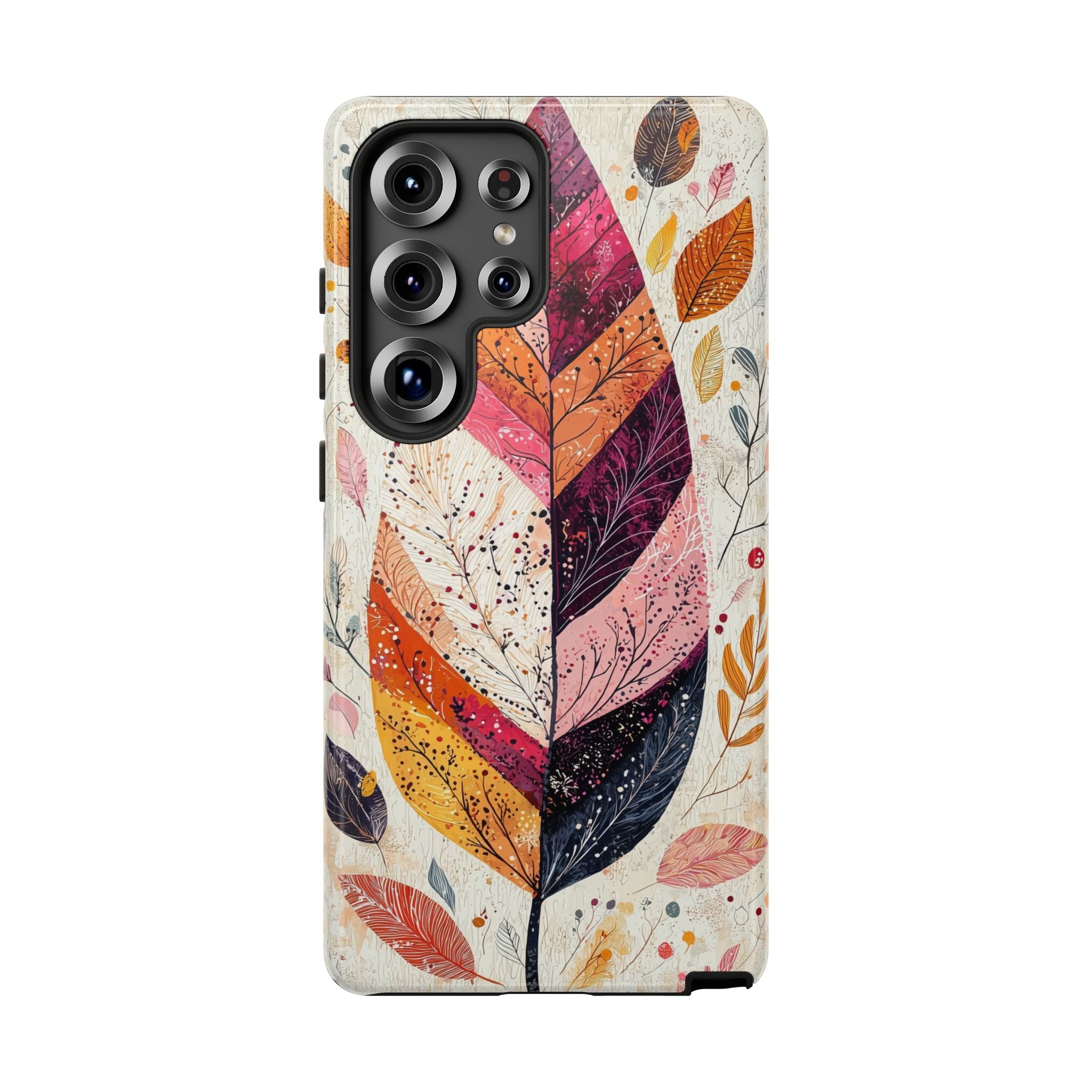 Autumn Leaf Tough Samsung Galaxy Case | Watercolour Feathered Fall Design